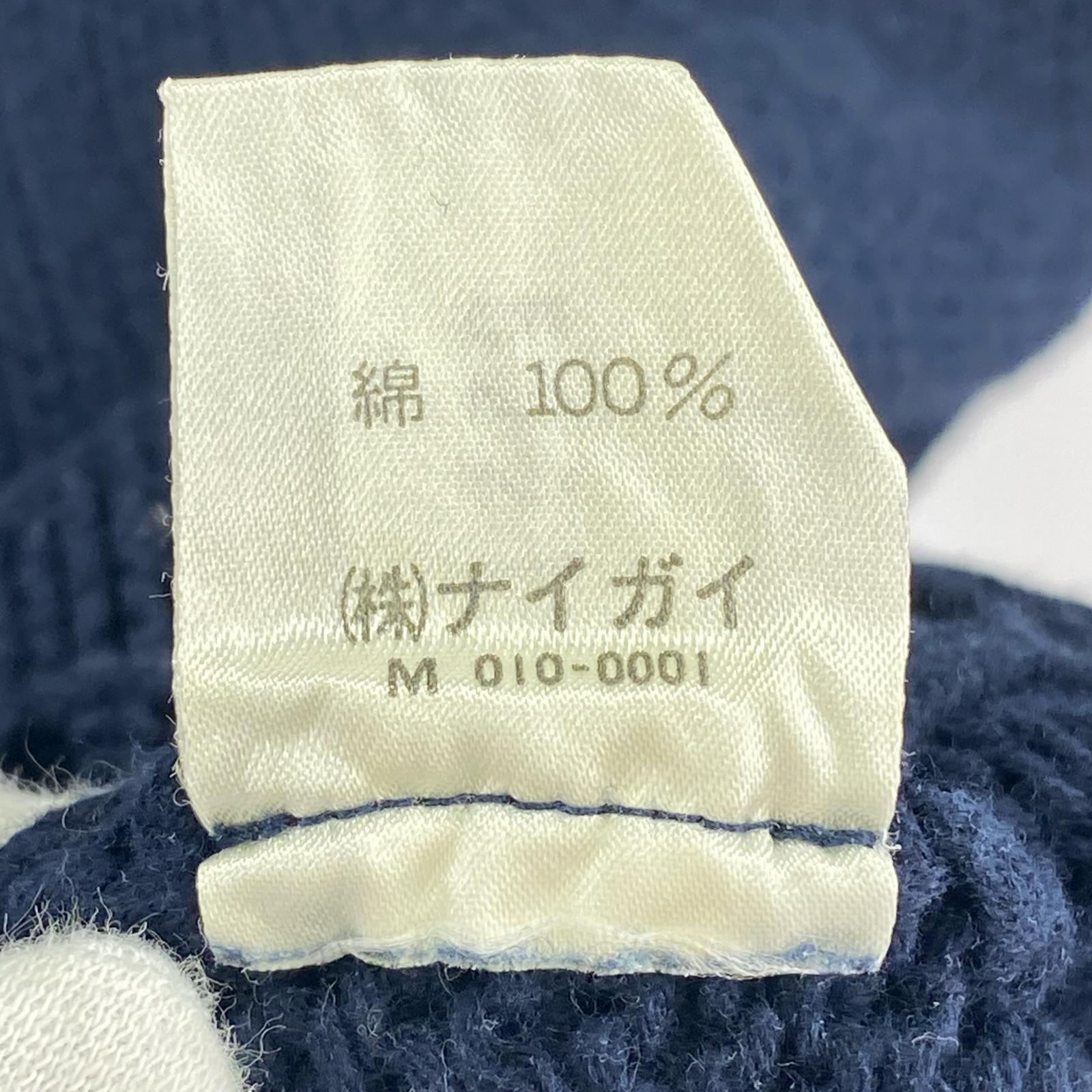 ニット 90s USA BIG LOGO ワッペン ニット NVY M M ネイビー