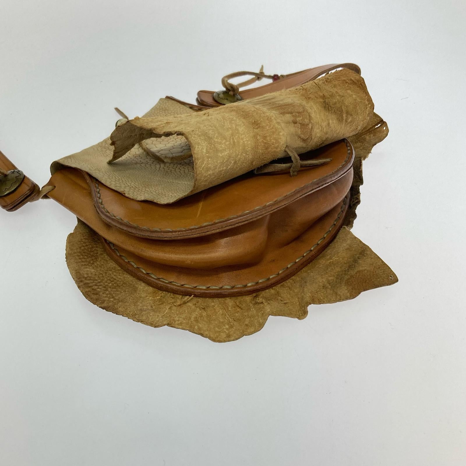 その他バッグ BO'S GLAD RAGS レザーメディスンバッグ ダチョウ ブラウン