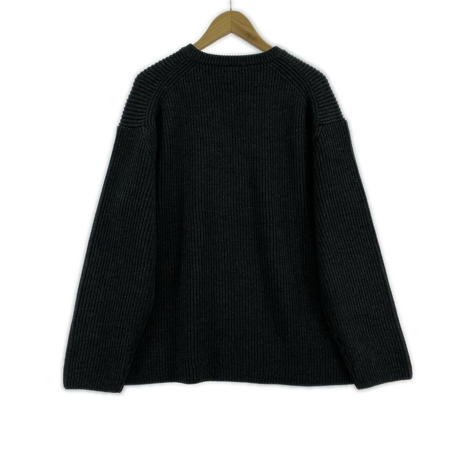 ニット 24FW SOLID WOOL RIB CREW NECK 3 グレー 3 グレー