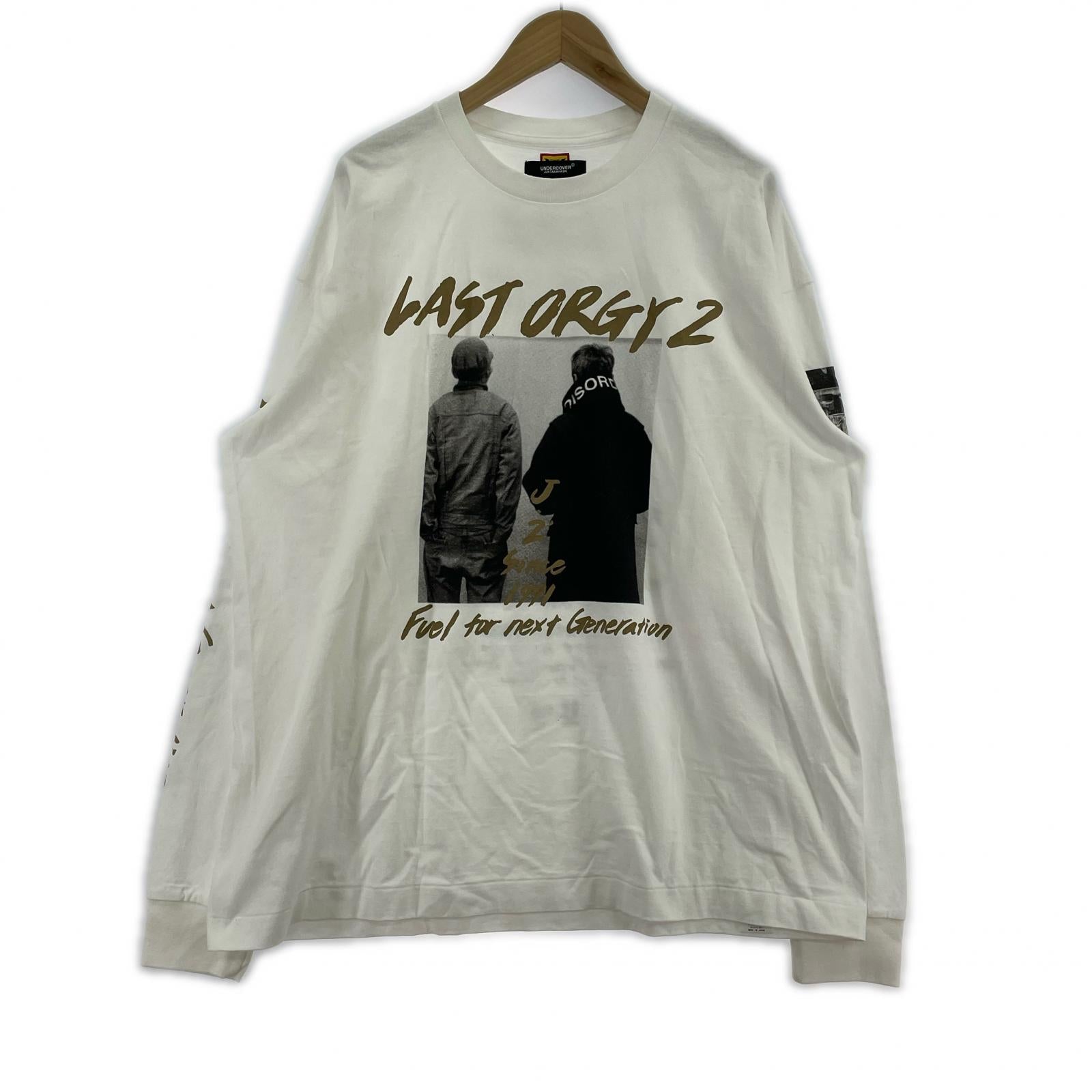 長袖Tシャツ プリントTee white XXL ホワイト