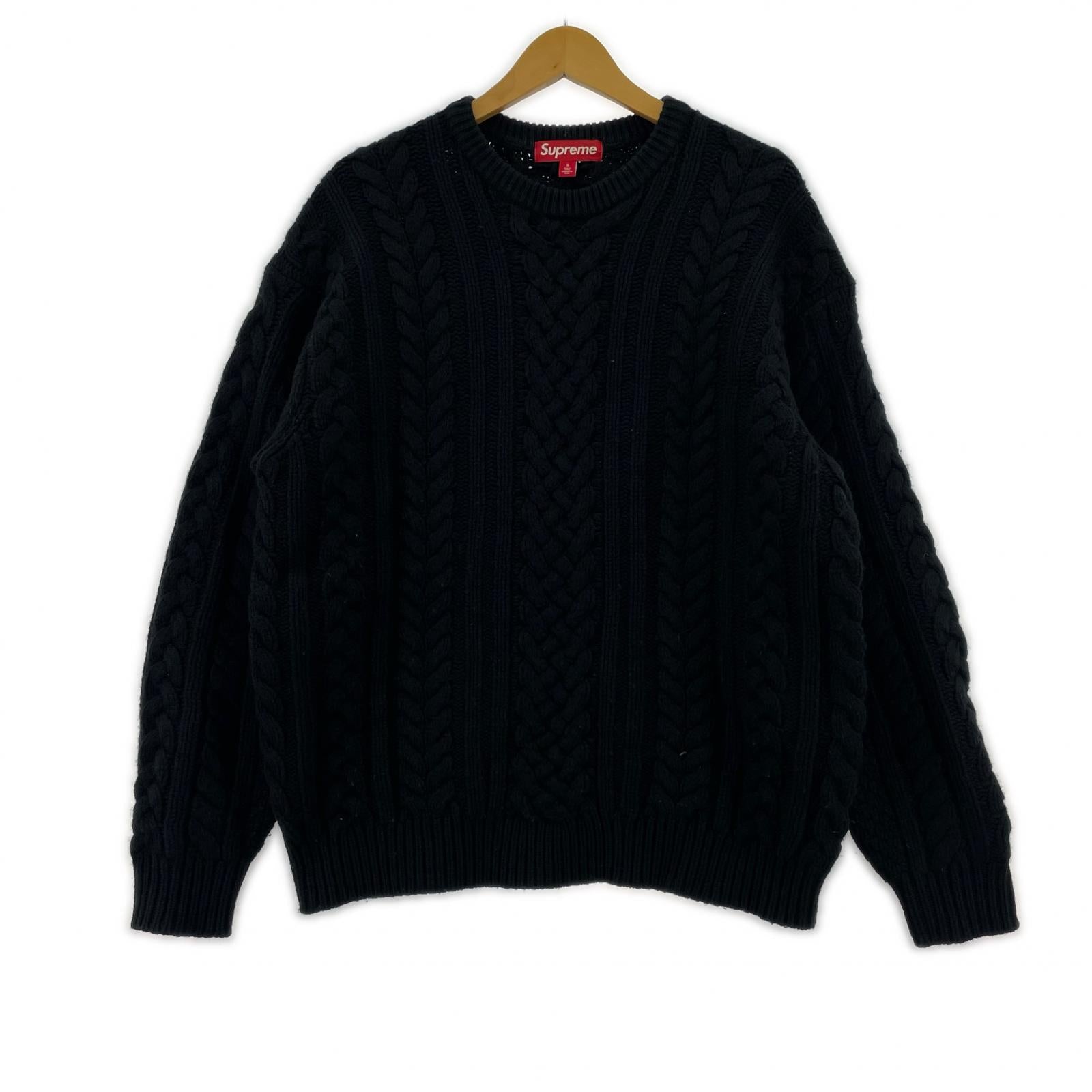 ニット 23aw Applique Cable Knit Sweater-s S ブラック