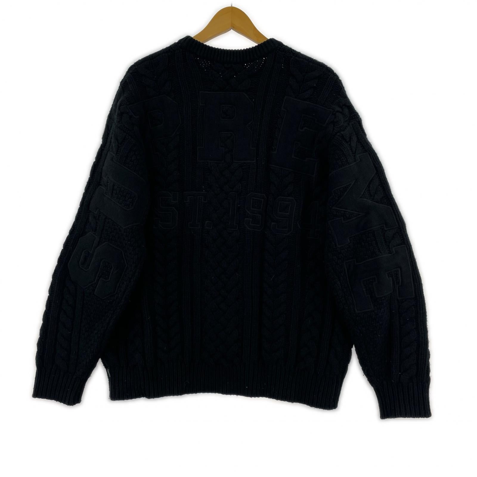 ニット 23aw Applique Cable Knit Sweater-s S ブラック