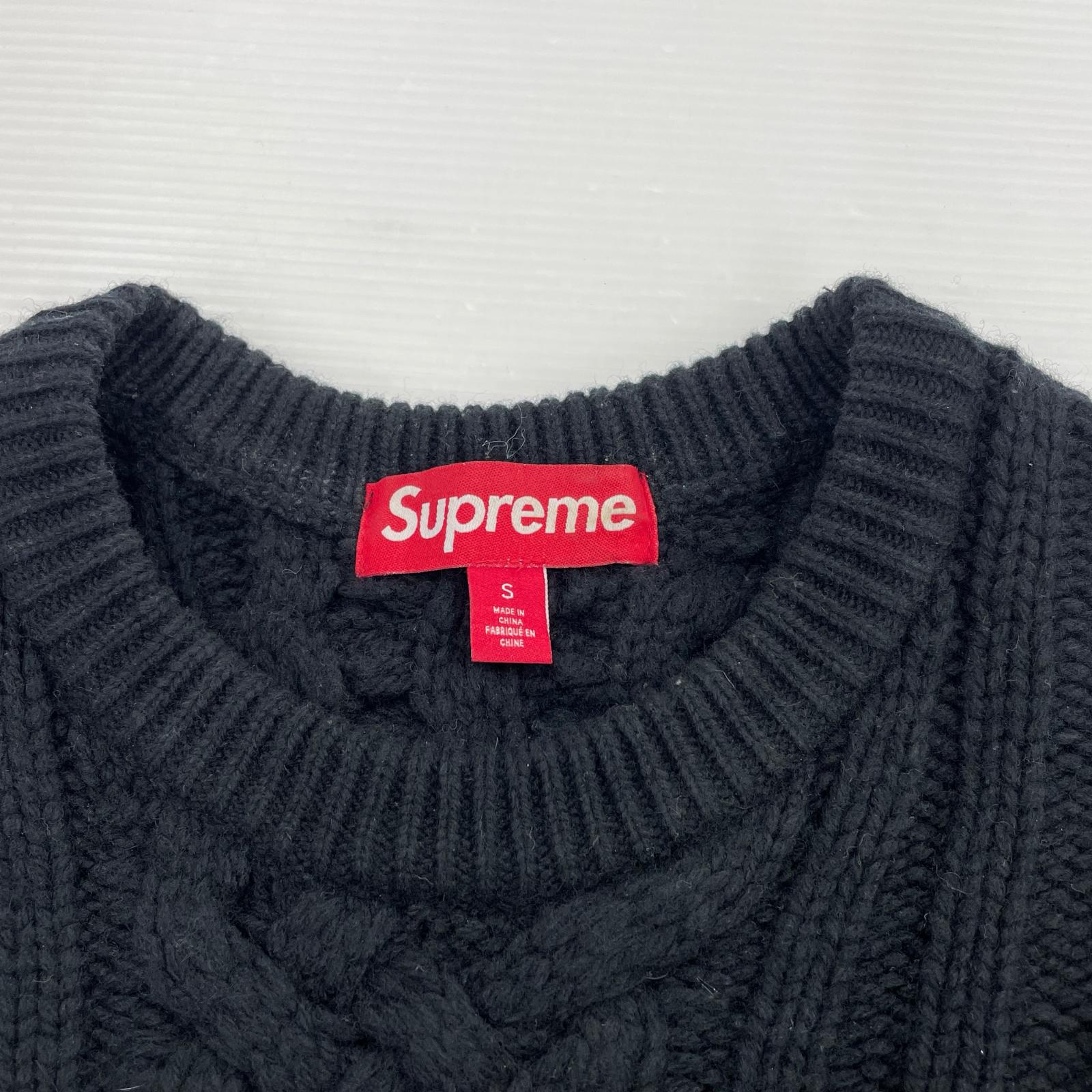 ニット 23aw Applique Cable Knit Sweater-s S ブラック