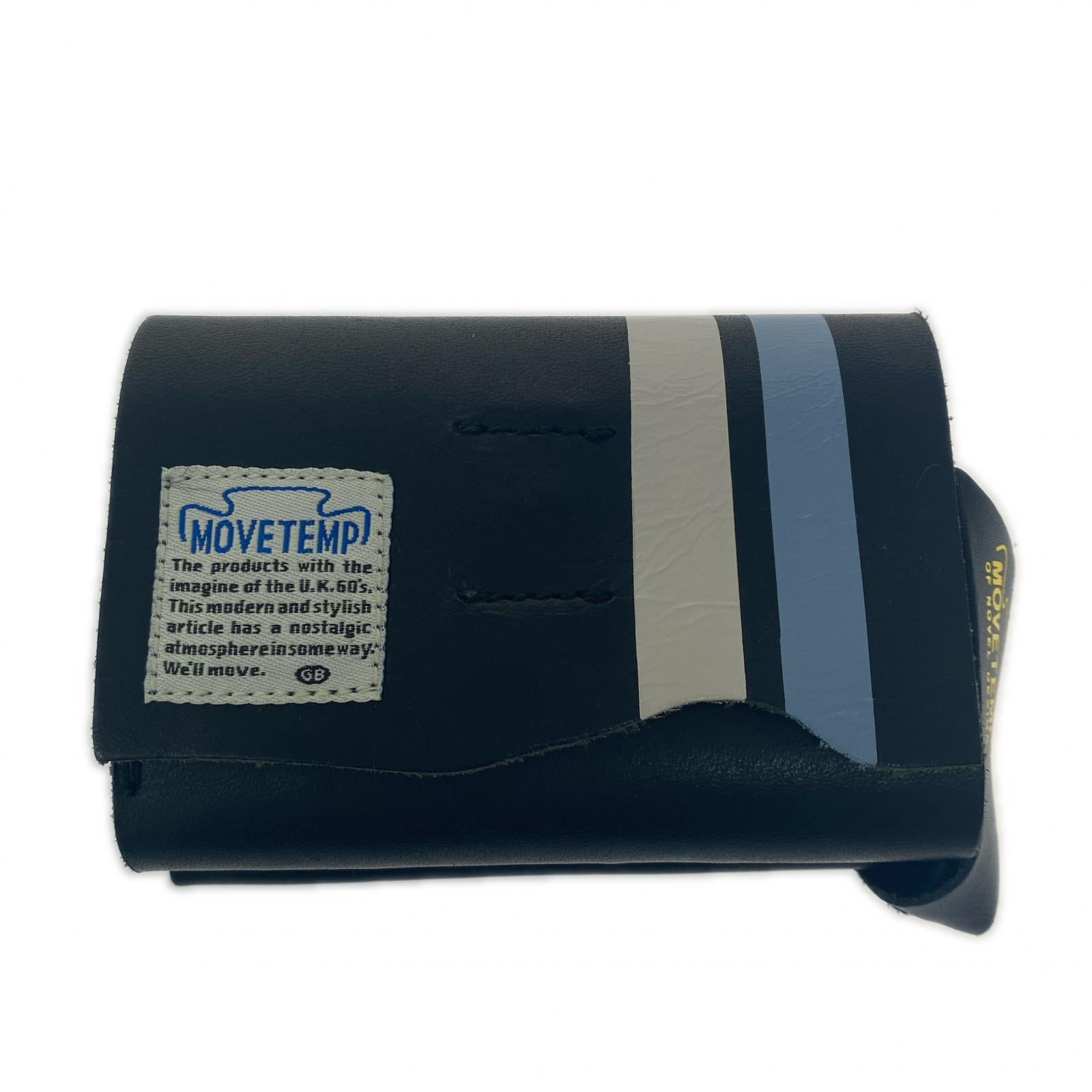 コンパクトウォレット MOVETEMP レザーウォレット ブラック
