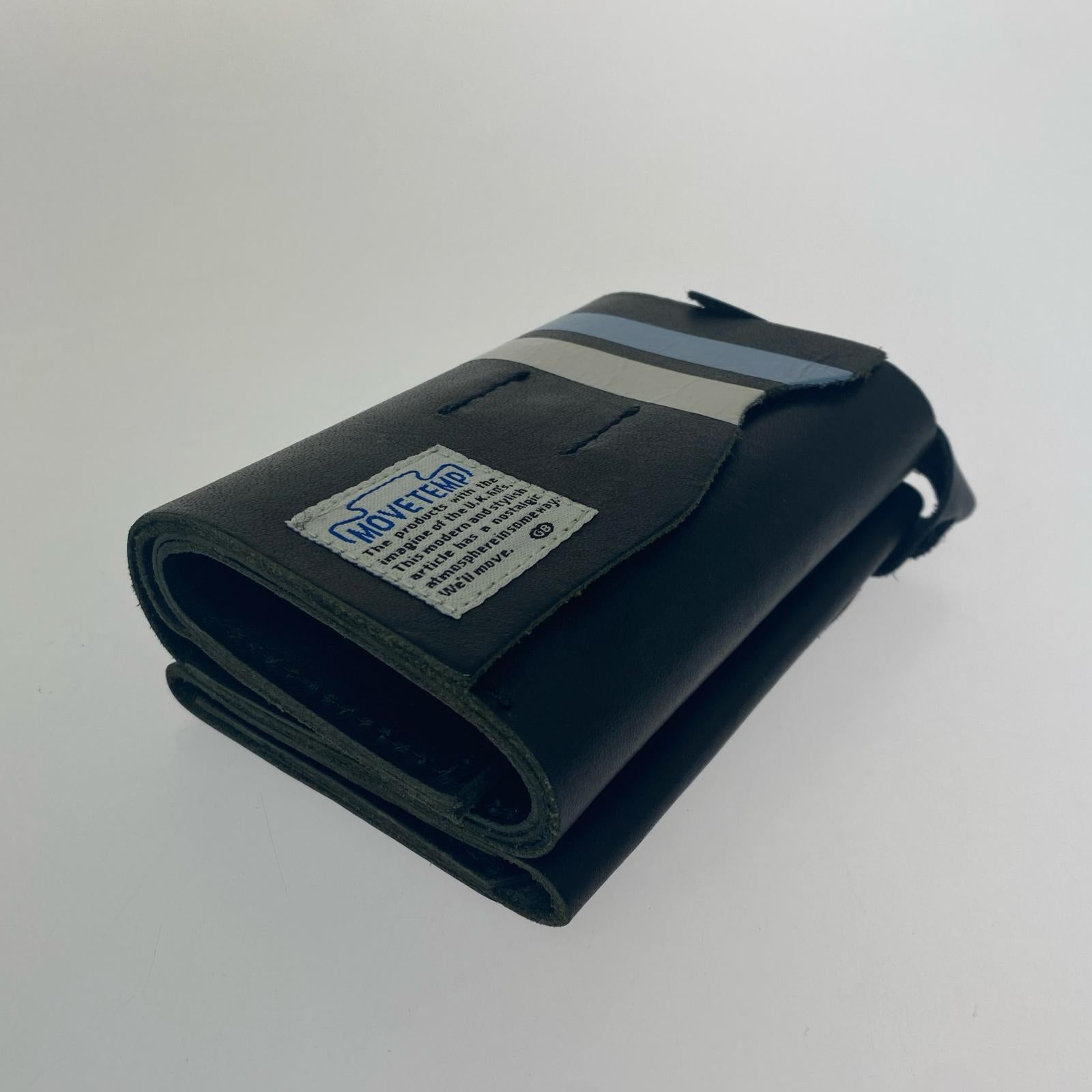 コンパクトウォレット MOVETEMP レザーウォレット ブラック