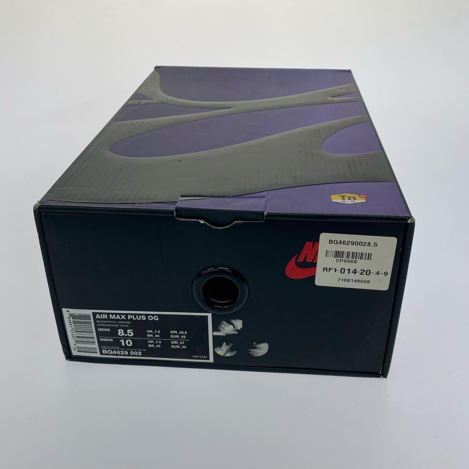 スニーカー AIR MAX PLUS OG TOTAL ORANGE (26.5) 26.5cm (US8 1/2 UK8 EU43) パープル
