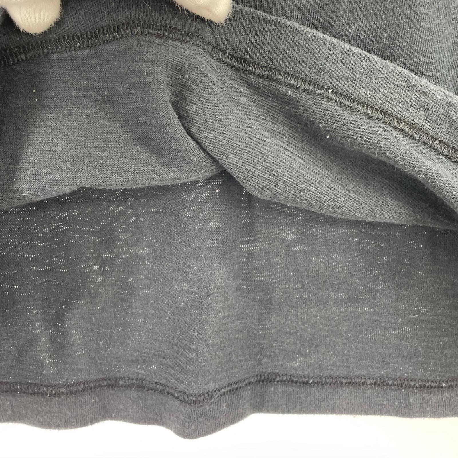 長袖Tシャツ フットボールT 黒 L ブラック