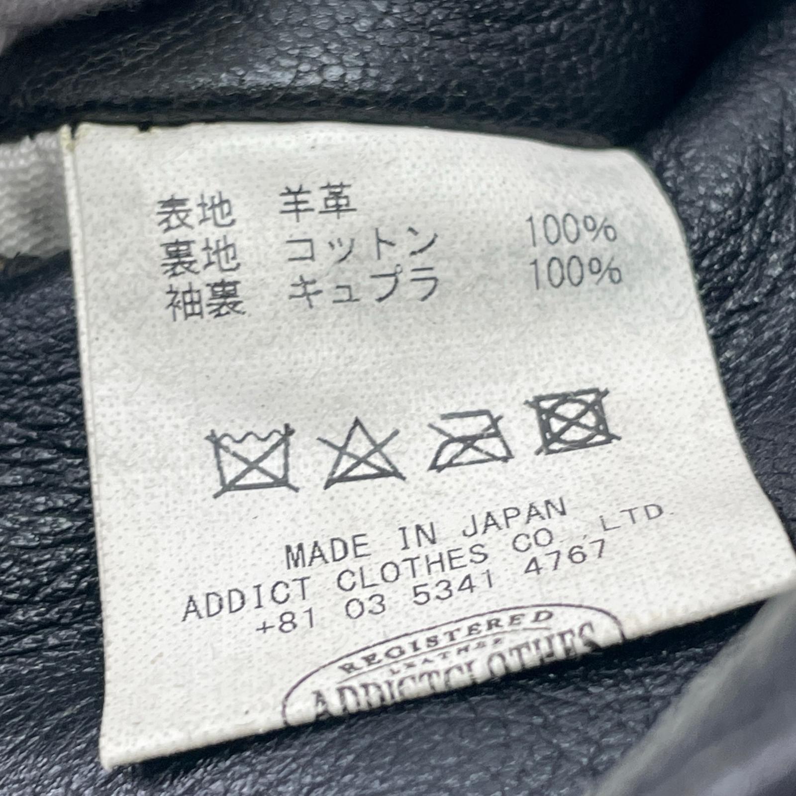ジャケット ADDICT CLOTHES ダブルライダースジャケット (36) 36 ブラック
