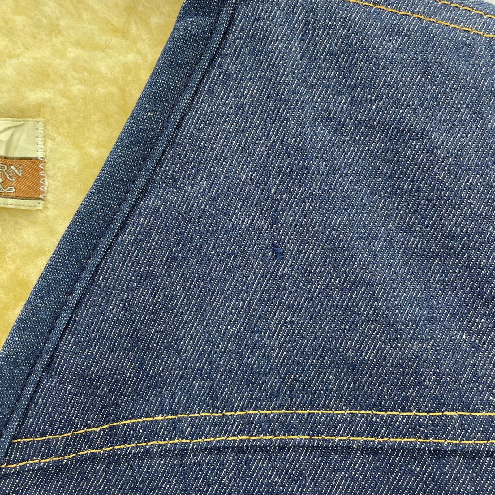 長袖シャツ 70s Sears 裏ボア デニムベスト ブルー