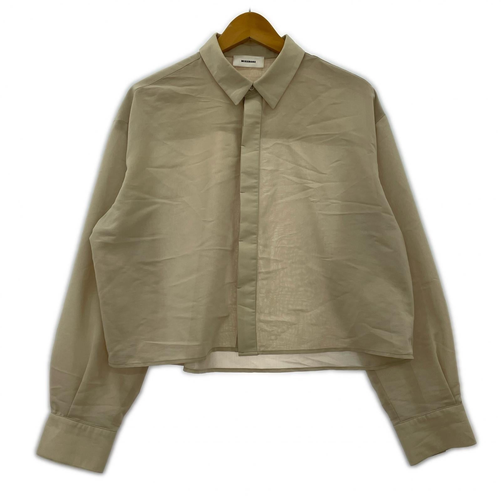 長袖シャツ MIESROHE 25SS シアークロップド ベージュ ベージュ