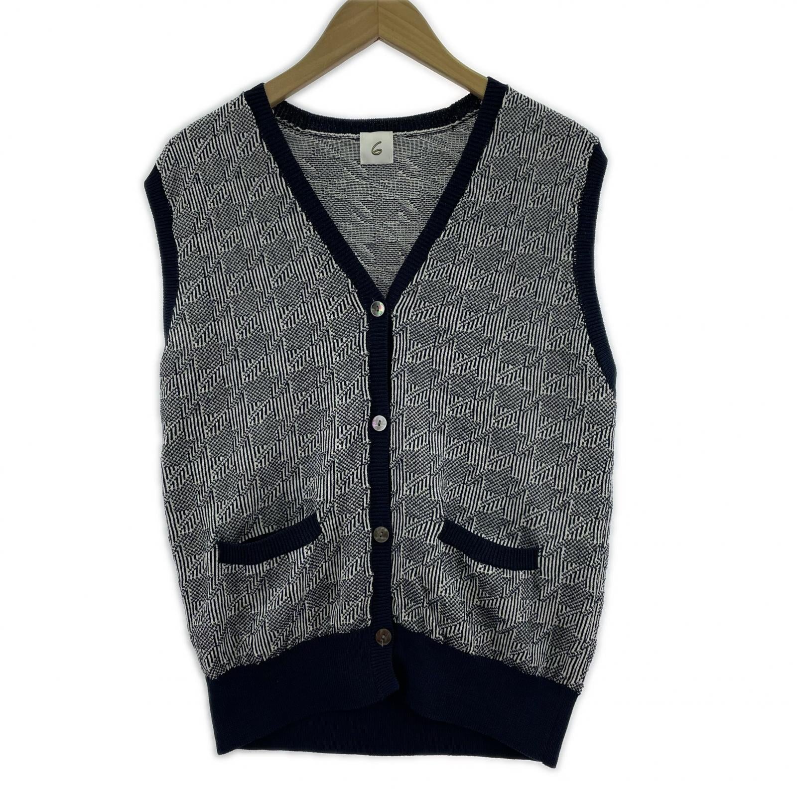 その他アウター 6 ROKU CHIDORI KNIT VEST