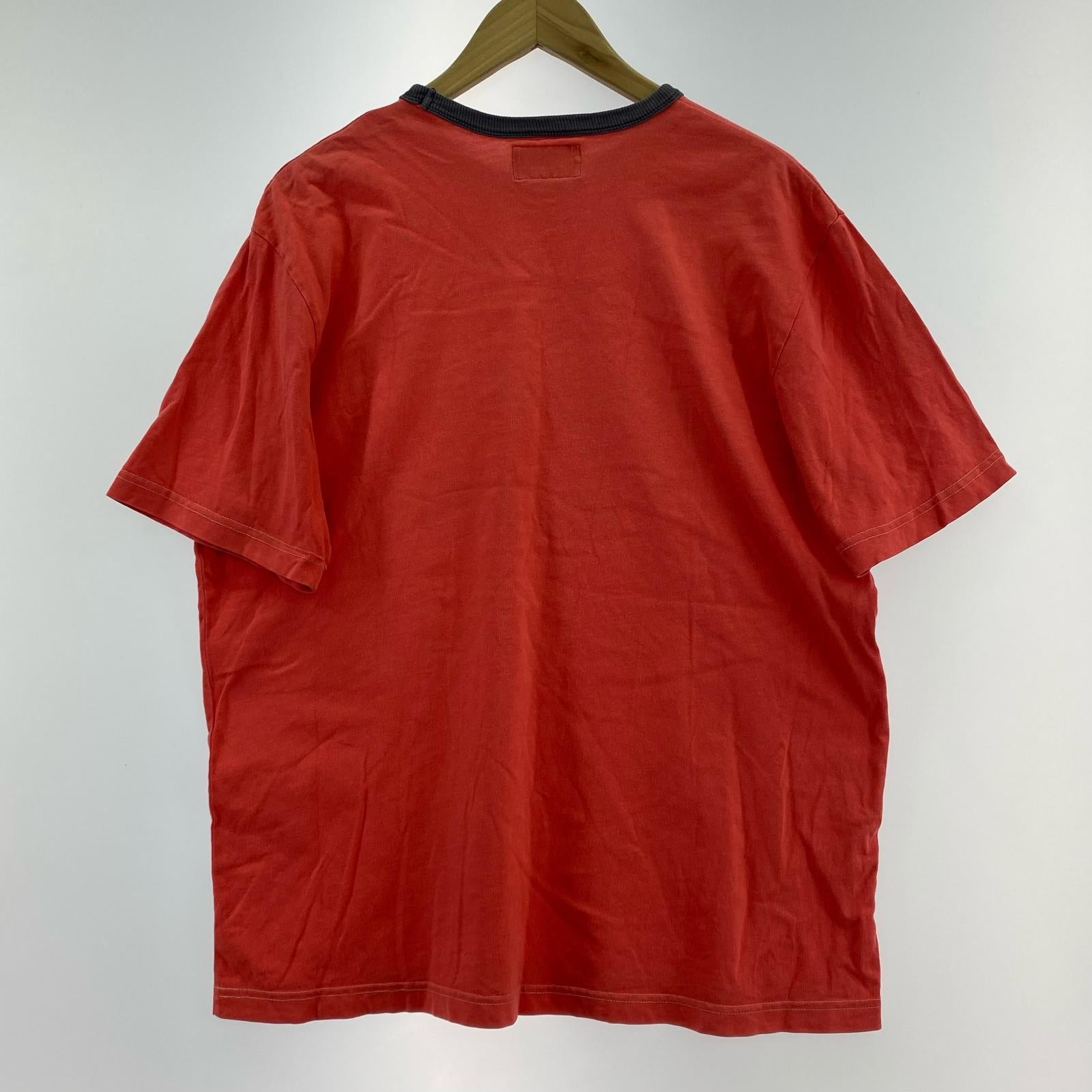 半袖Tシャツ 90s~ 染込みプリント 赤 レッド
