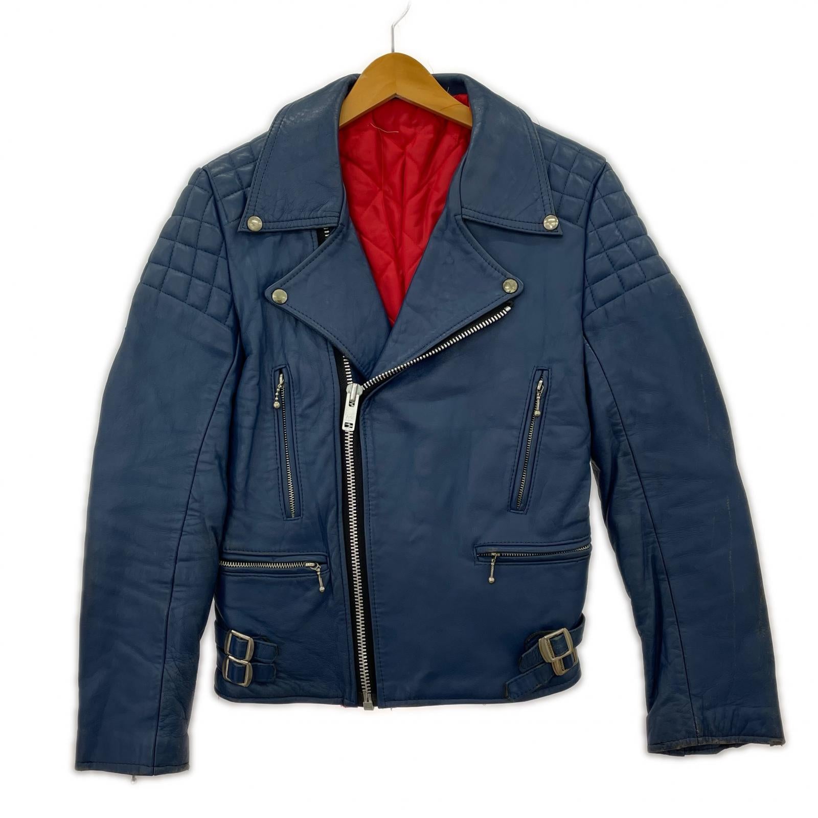 ライダースジャケット 70s 80s SUPER A FASHION イングランド製 ロンジャン ブルー
