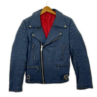 ライダースジャケット 70s 80s SUPER A FASHION イングランド製 ロンジャン ブルー