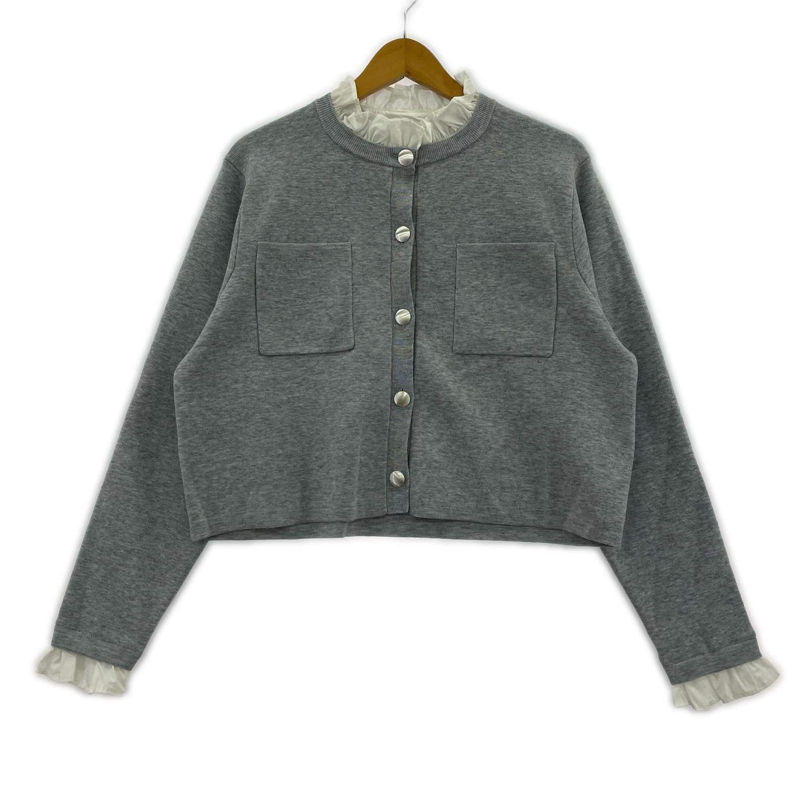 その他トップス weakend. フリルニットカーディガン グレー SIZE 1 1 グレー
