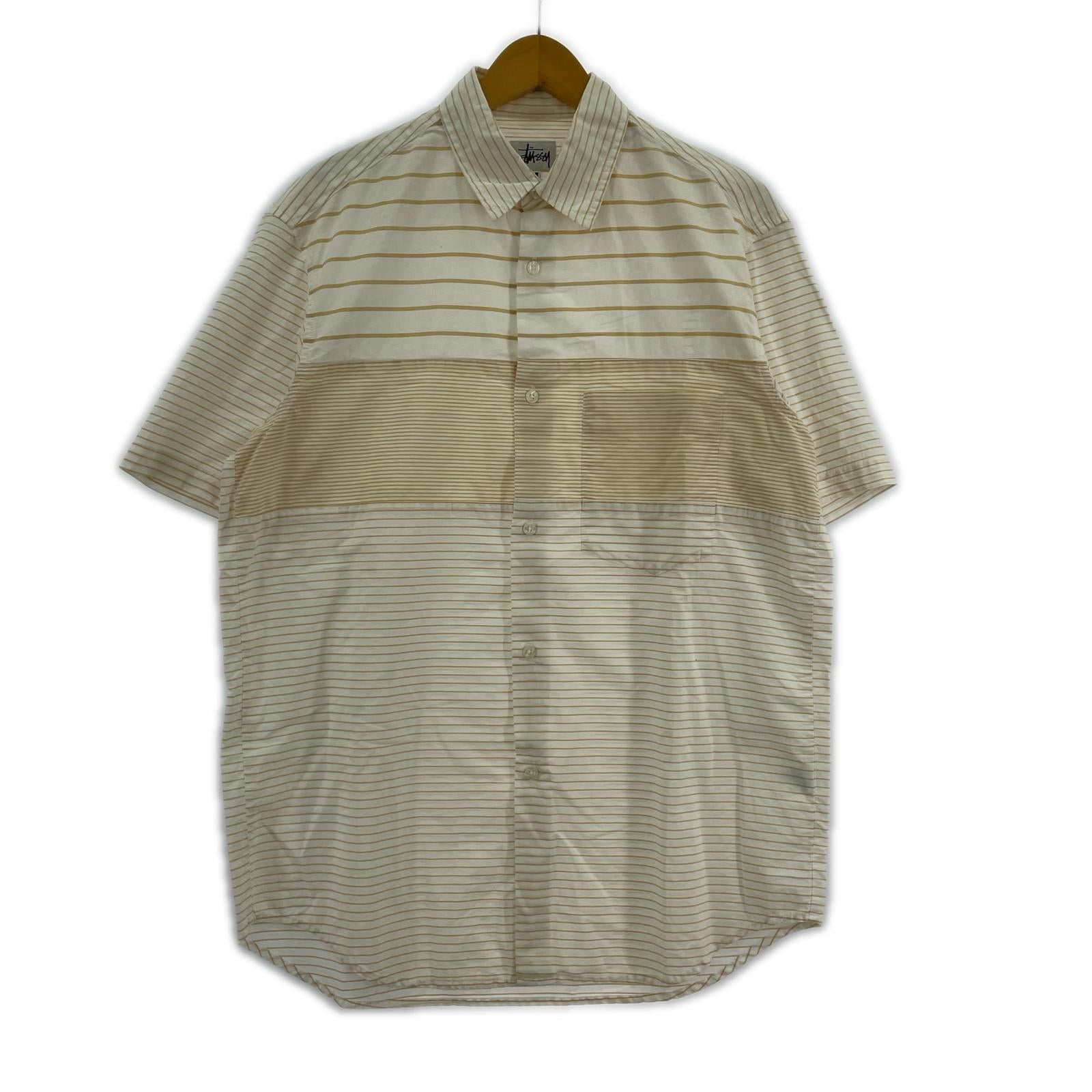 半袖シャツ 90s USA製 ボーダーシャツ L M