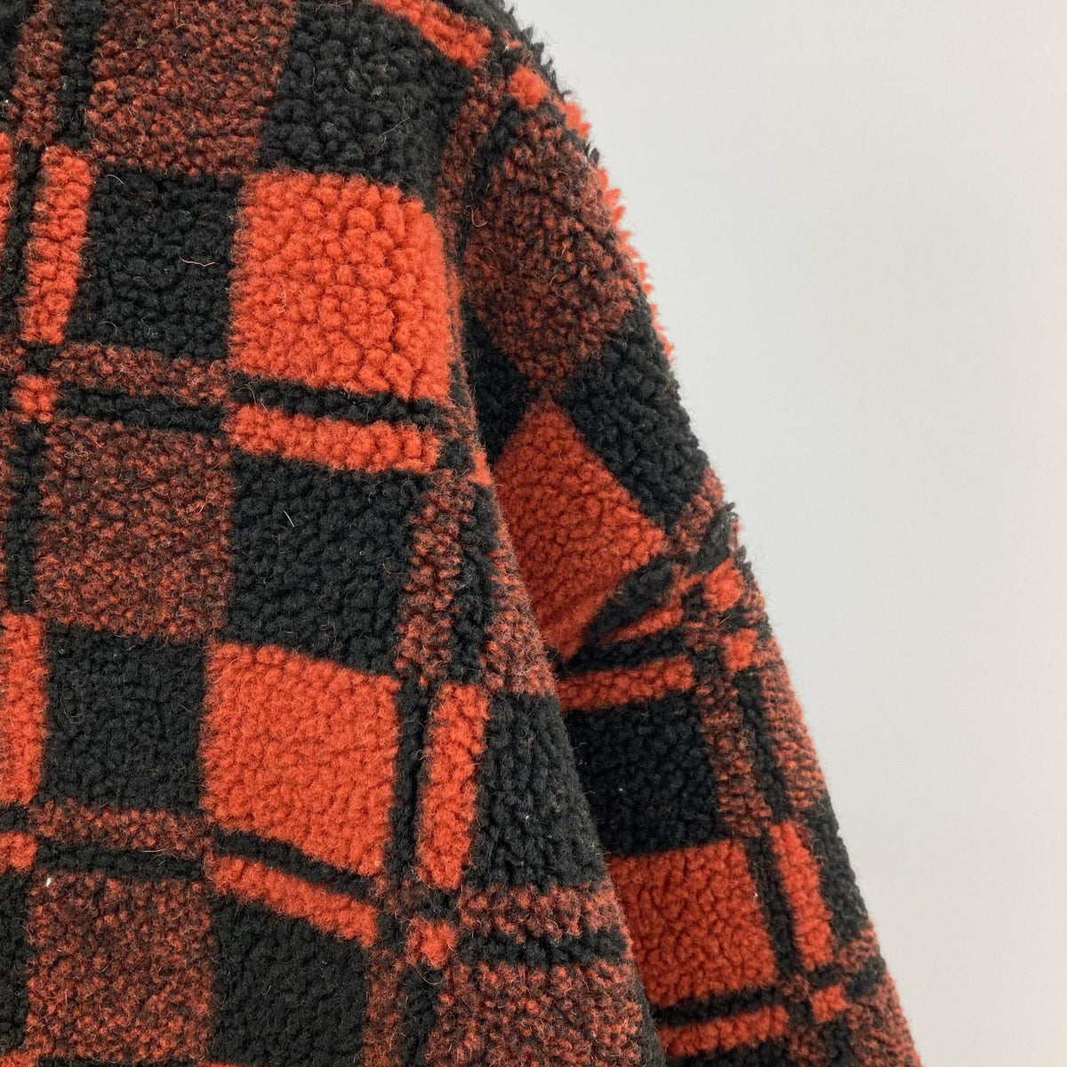 ジャケット RRL チェック柄 フリースアノラックパーカー L レッド L レッド