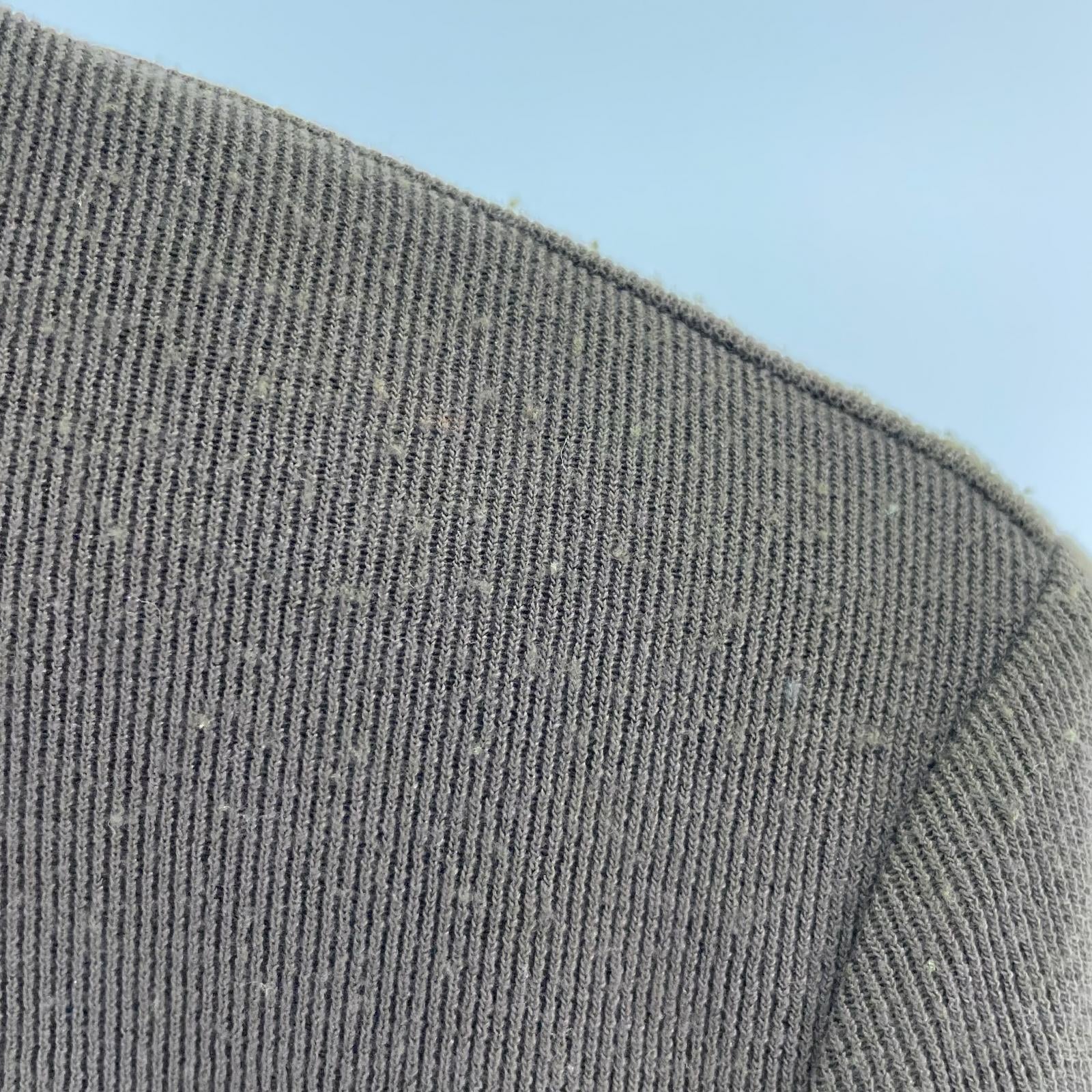 ニット POWER SHOULDER POLO TOPS 茶 1 ブラウン
