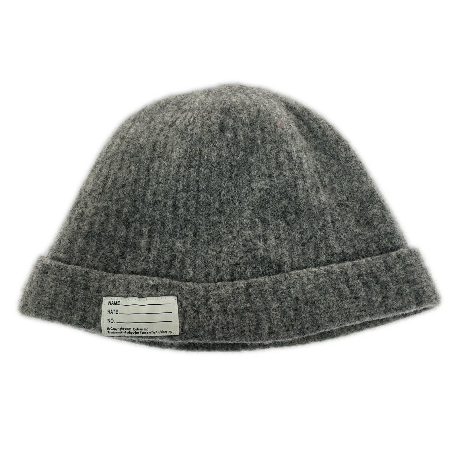 ニットキャップ VISVIM KNIT BEANIE ウールニットビーニー グレー グレー