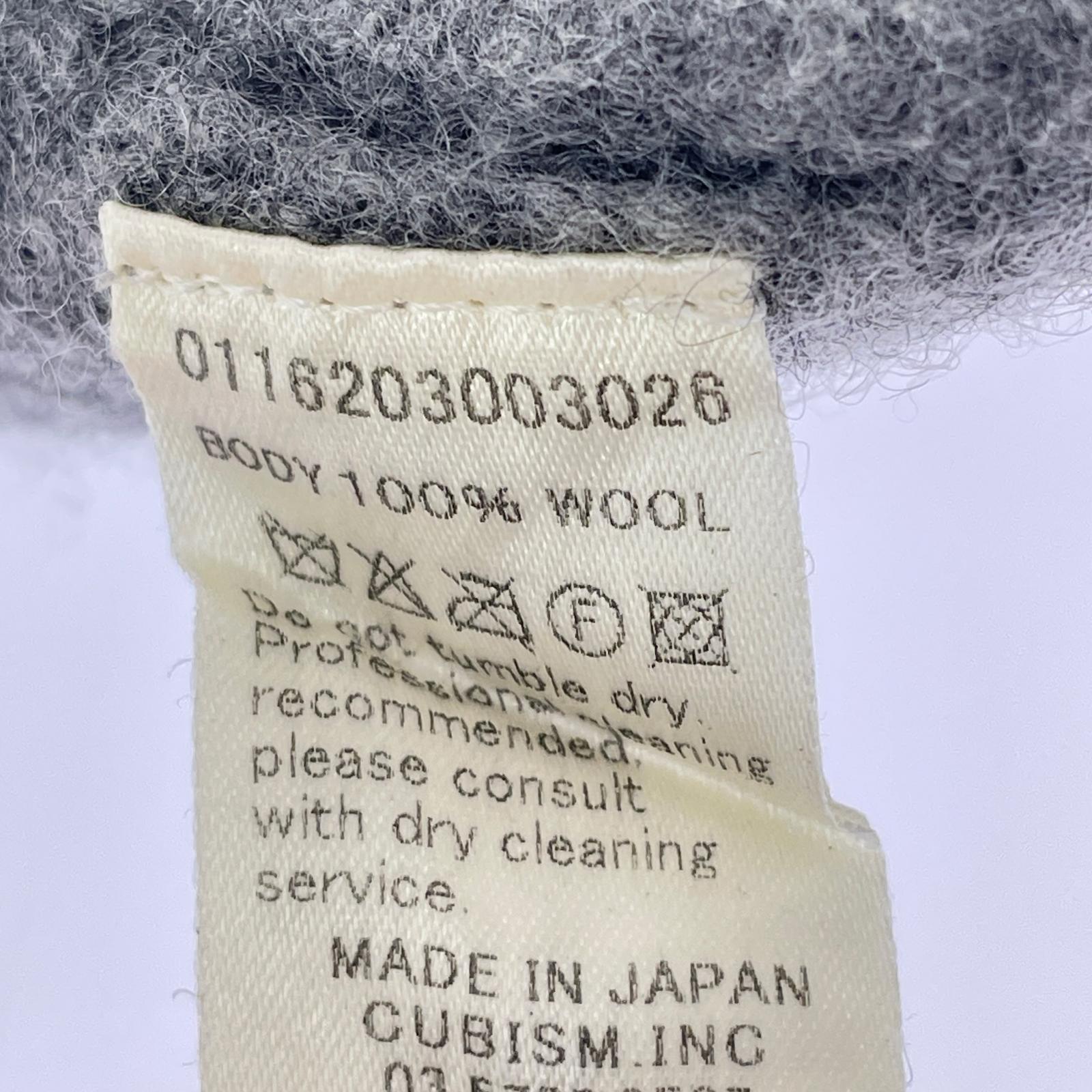 ニットキャップ VISVIM KNIT BEANIE ウールニットビーニー グレー グレー