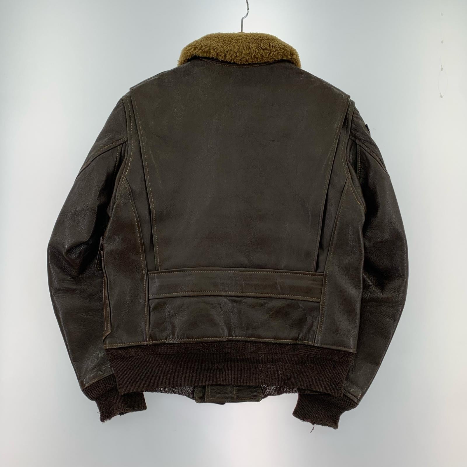 レザージャケット REAL MCCOY M-422A デス ラトラーズ(38) 38 ブラウン
