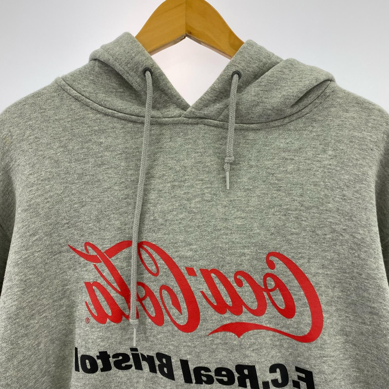 パーカー COCA-COLA MIRROR LOGO HOODIE 灰 (L) L グレー