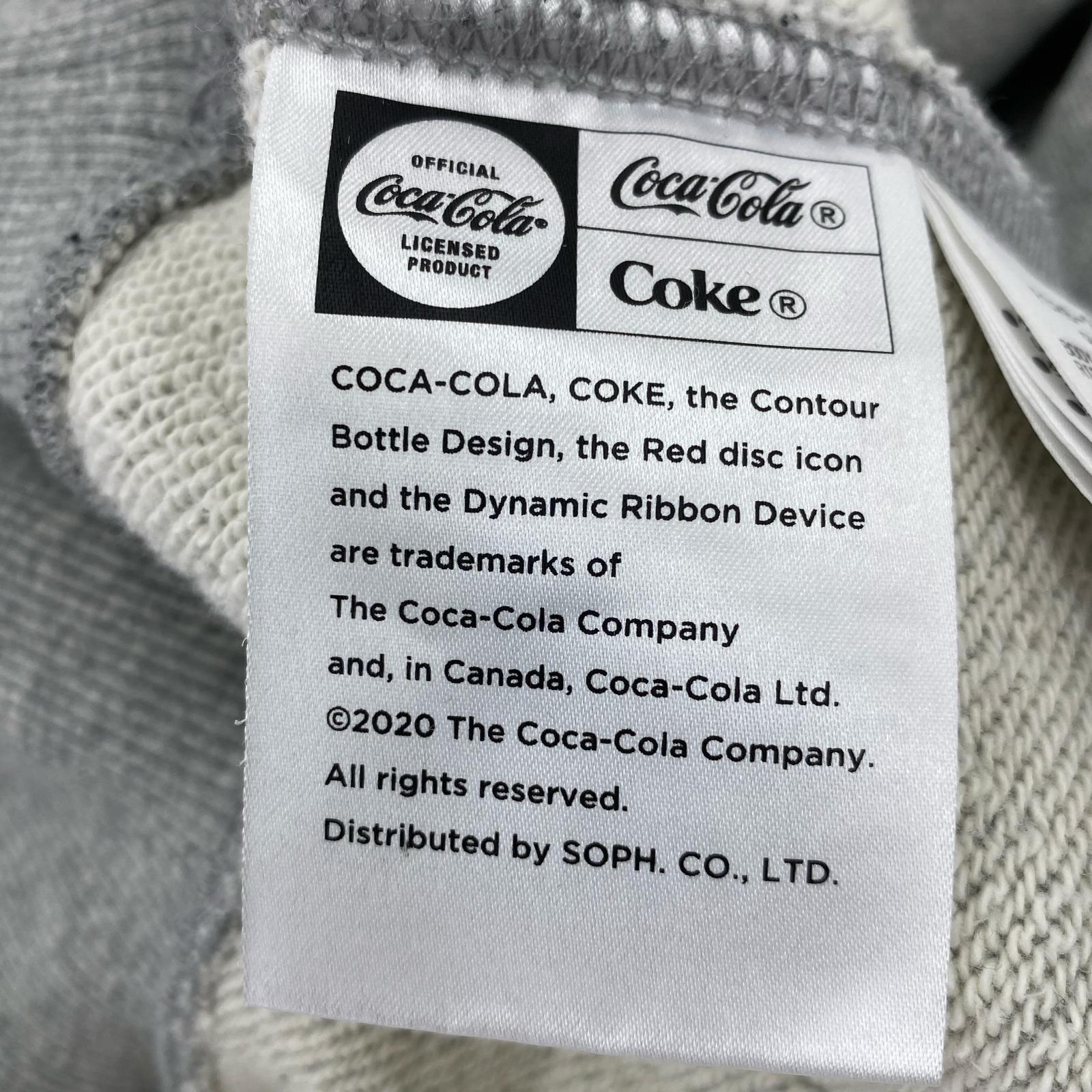 パーカー COCA-COLA MIRROR LOGO HOODIE 灰 (L) L グレー