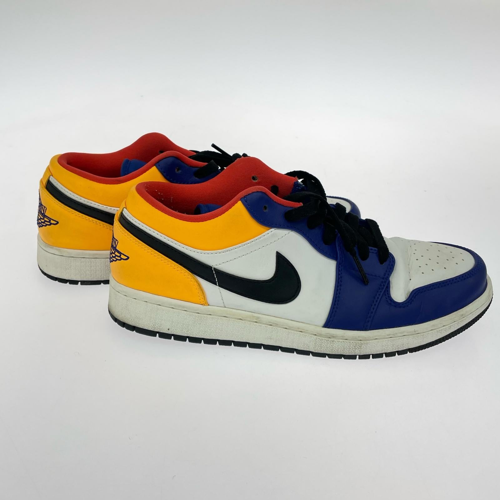 スニーカー JORDAN 1 LOW "WHITE/NAVY/YELLOW" 27.0 27cm (US9 UK8 1/2 EU44) マルチカラー