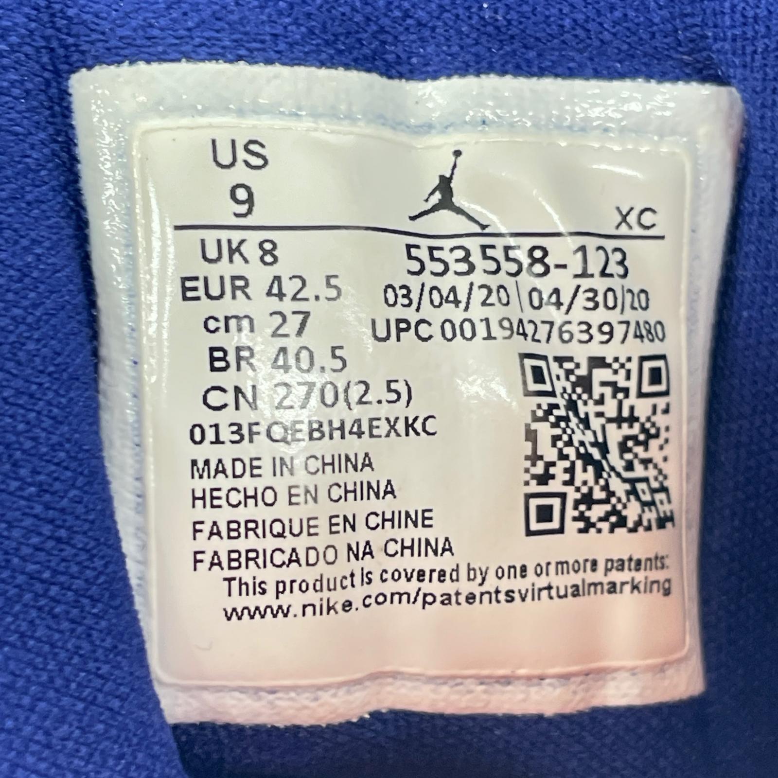 スニーカー JORDAN 1 LOW "WHITE/NAVY/YELLOW" 27.0 27cm (US9 UK8 1/2 EU44) マルチカラー