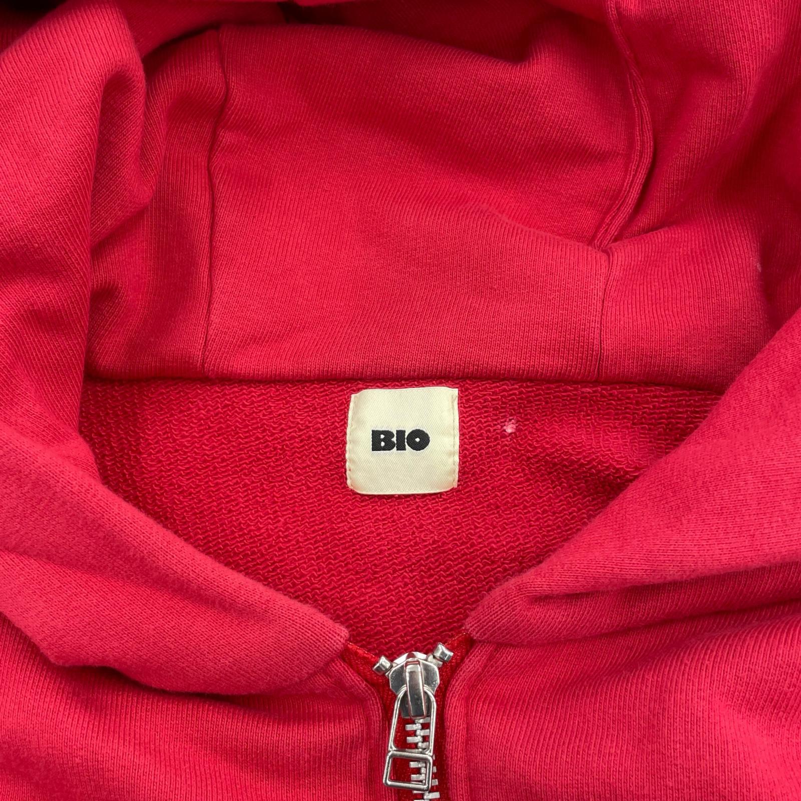パーカー BIO FADED MONSTER ZIP HOODIE RED L レッド
