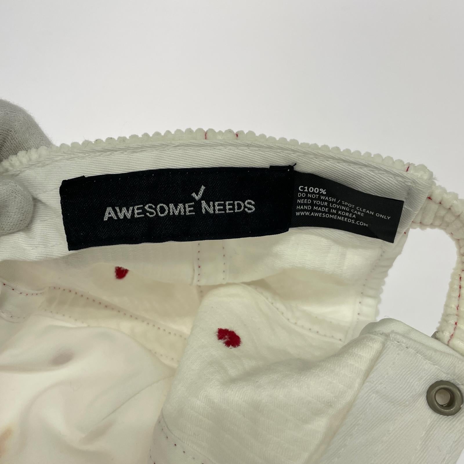 キャップ AWESOME NEEDS 白 ホワイト