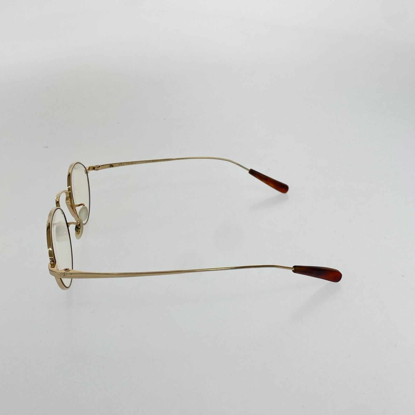 その他アクセサリー OBJ vintage ボストンシェイプ 金属フレーム ゴールド