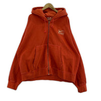 パーカー Full-Zip Pigment Dyed Fleece Hoodie オレンジ