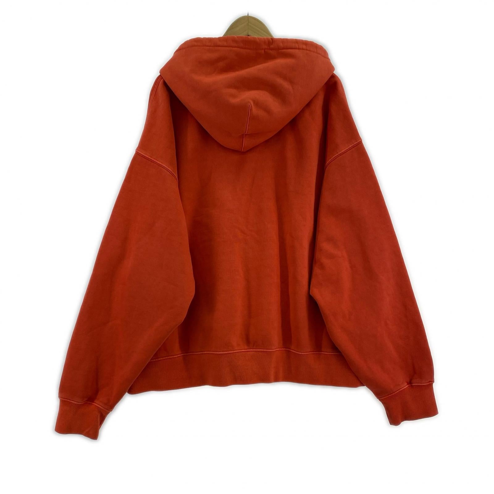 パーカー Full-Zip Pigment Dyed Fleece Hoodie オレンジ