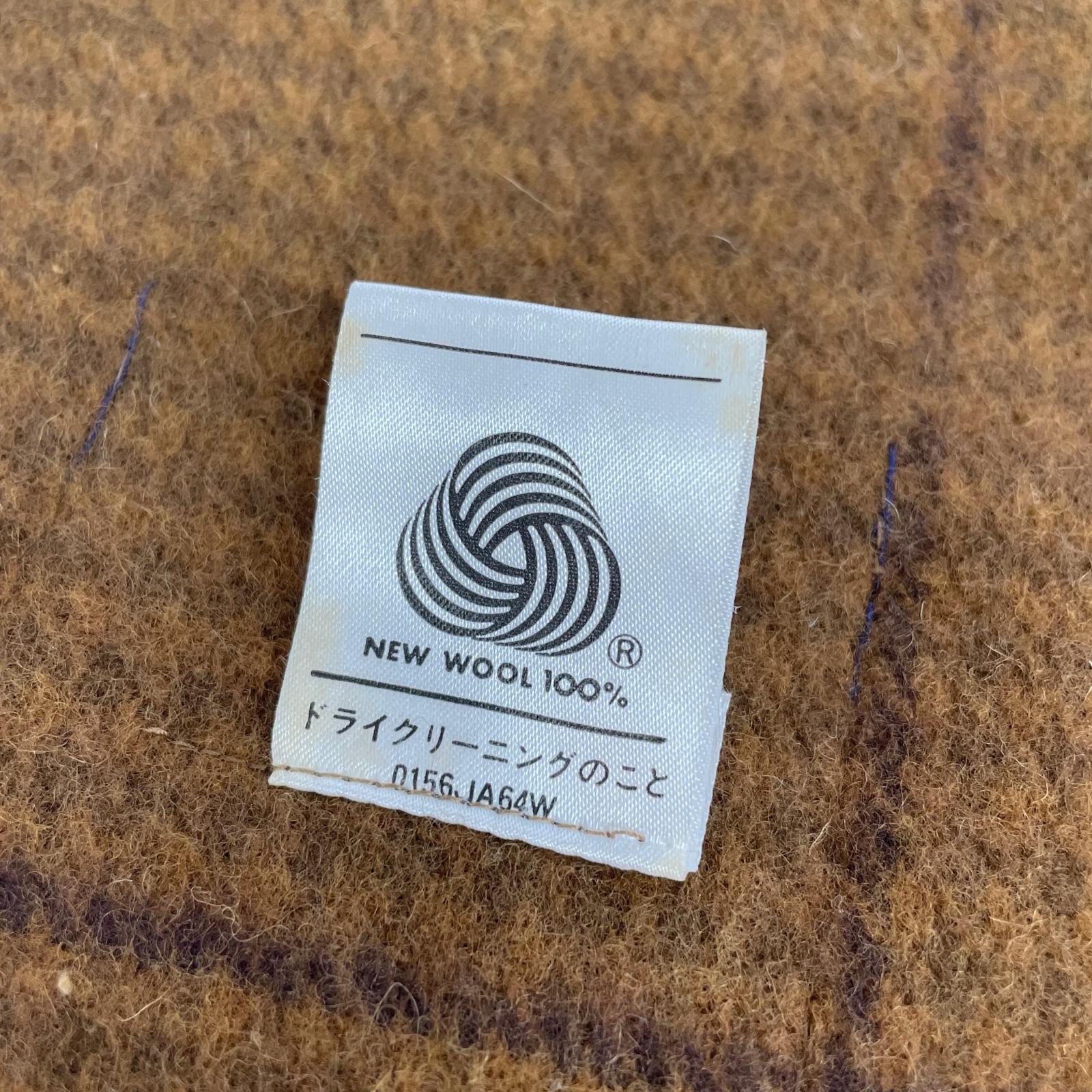 その他アクセサリー 90s 大判 チェック ストール 茶 ブラウン