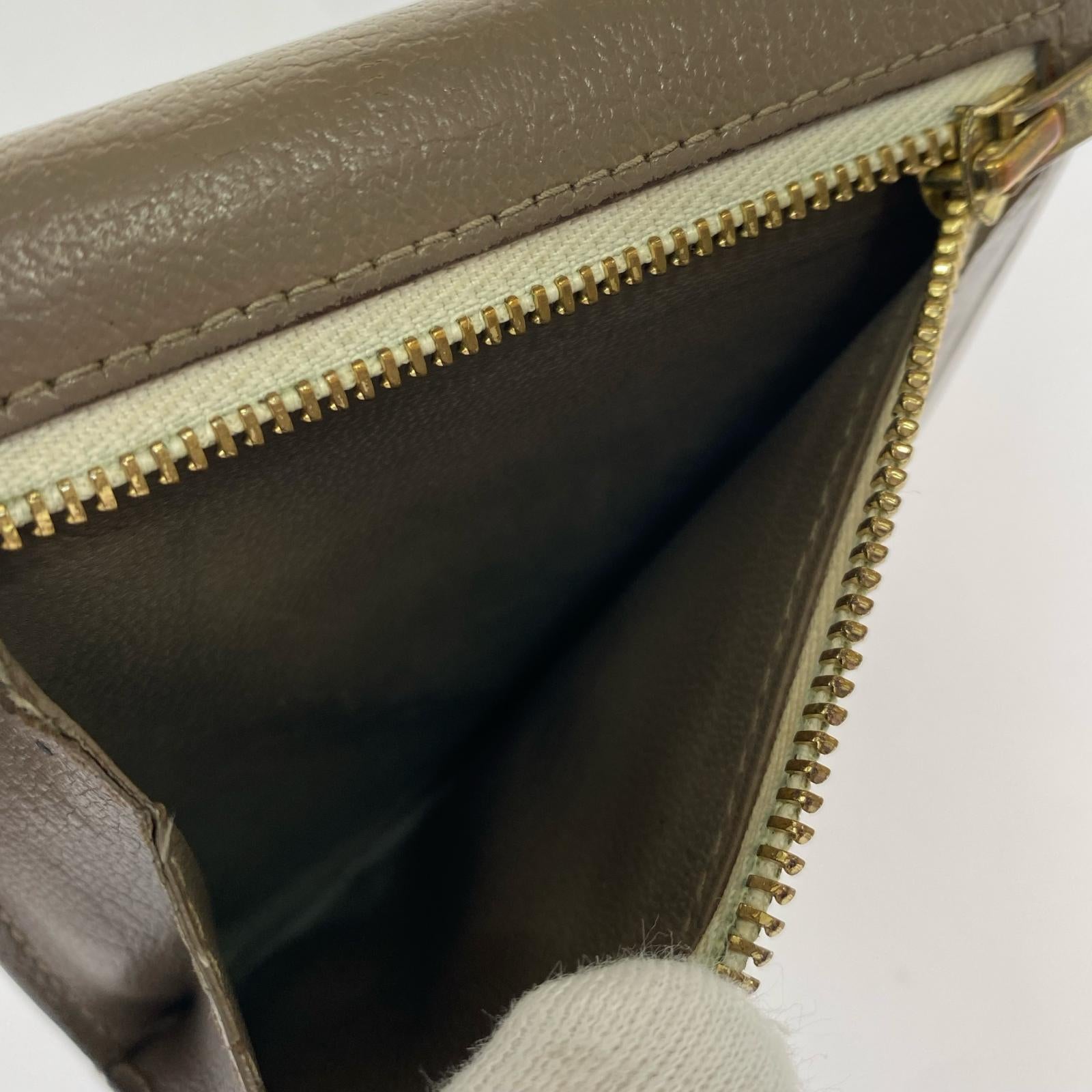 コンパクトウォレット L'arcobaleno レザー財布 ブラウン