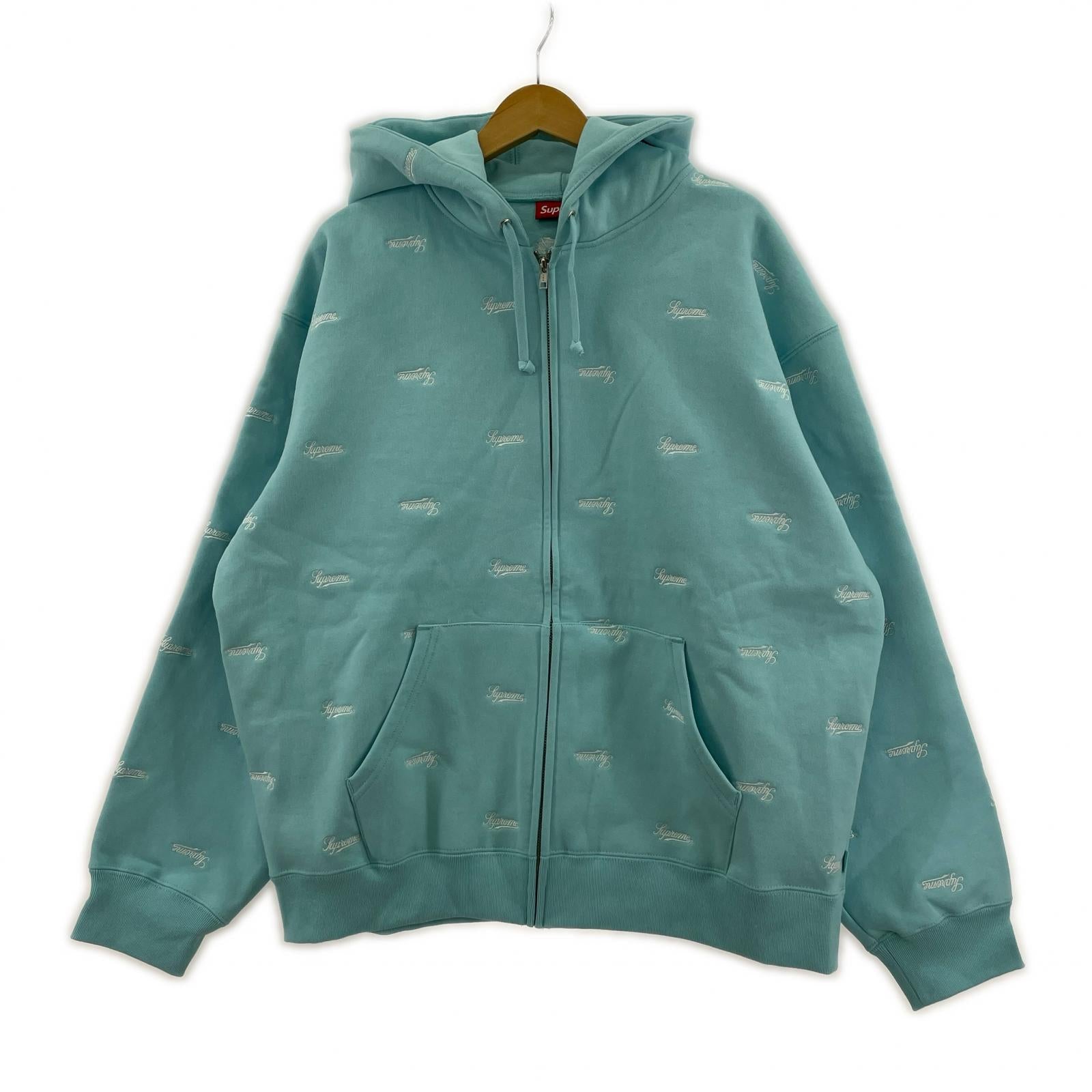 パーカー Repeat Script Zip Up Hooded Sweatshirt