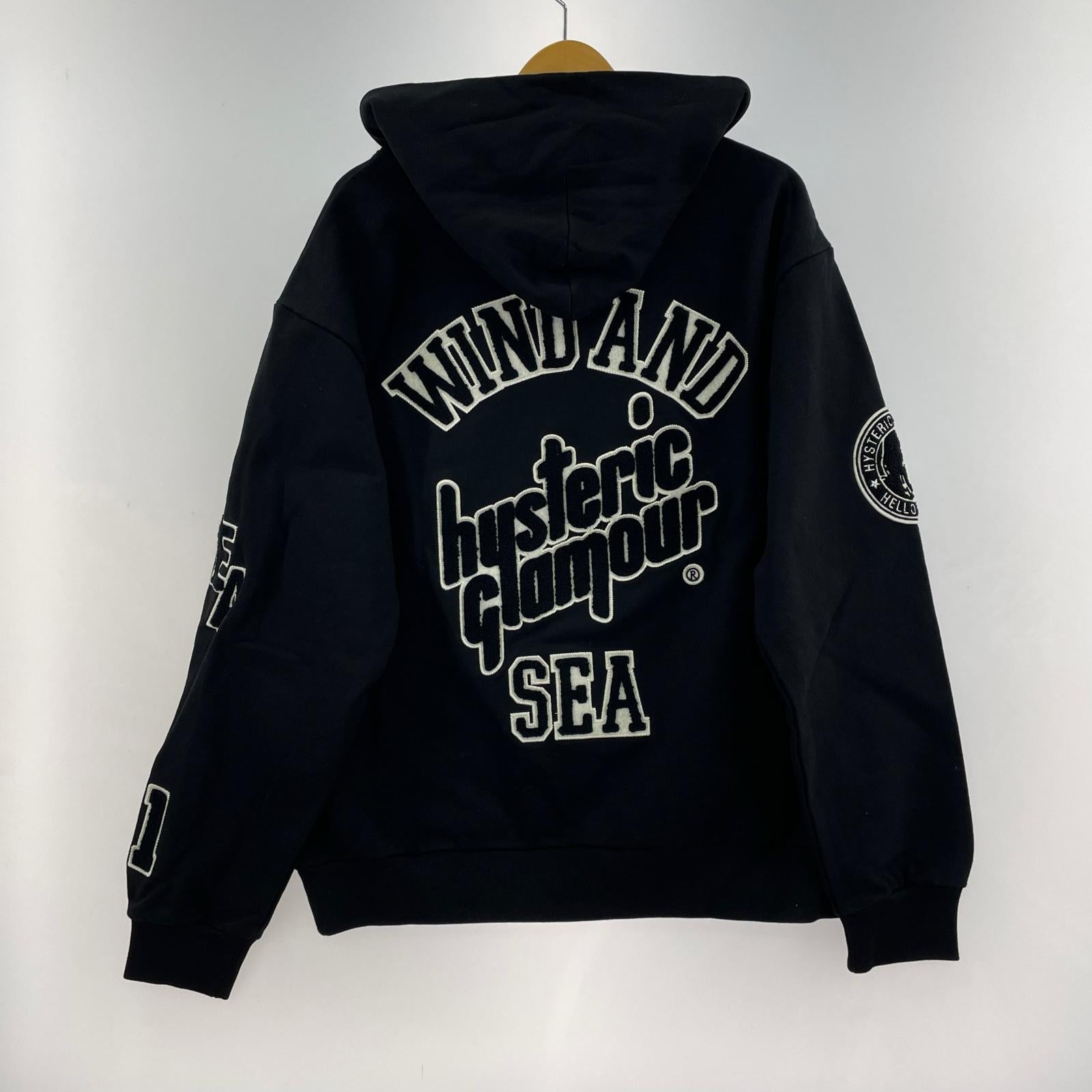 パーカー ×WIND AND SEA VARSITY HOODIE (L) L ブラック