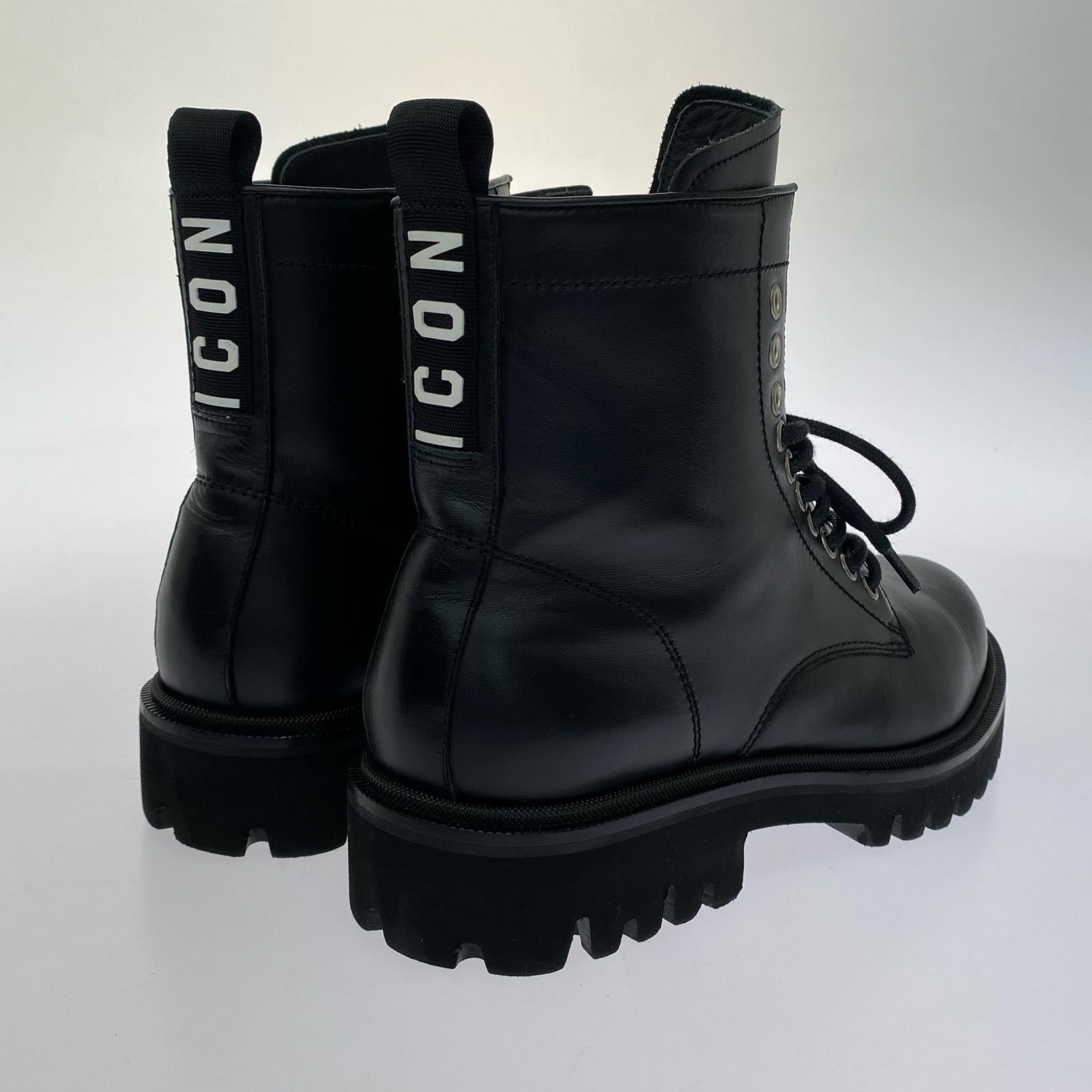 ブーツ ICON Combat Boots CALF LEATHER (40) 40 ブラック