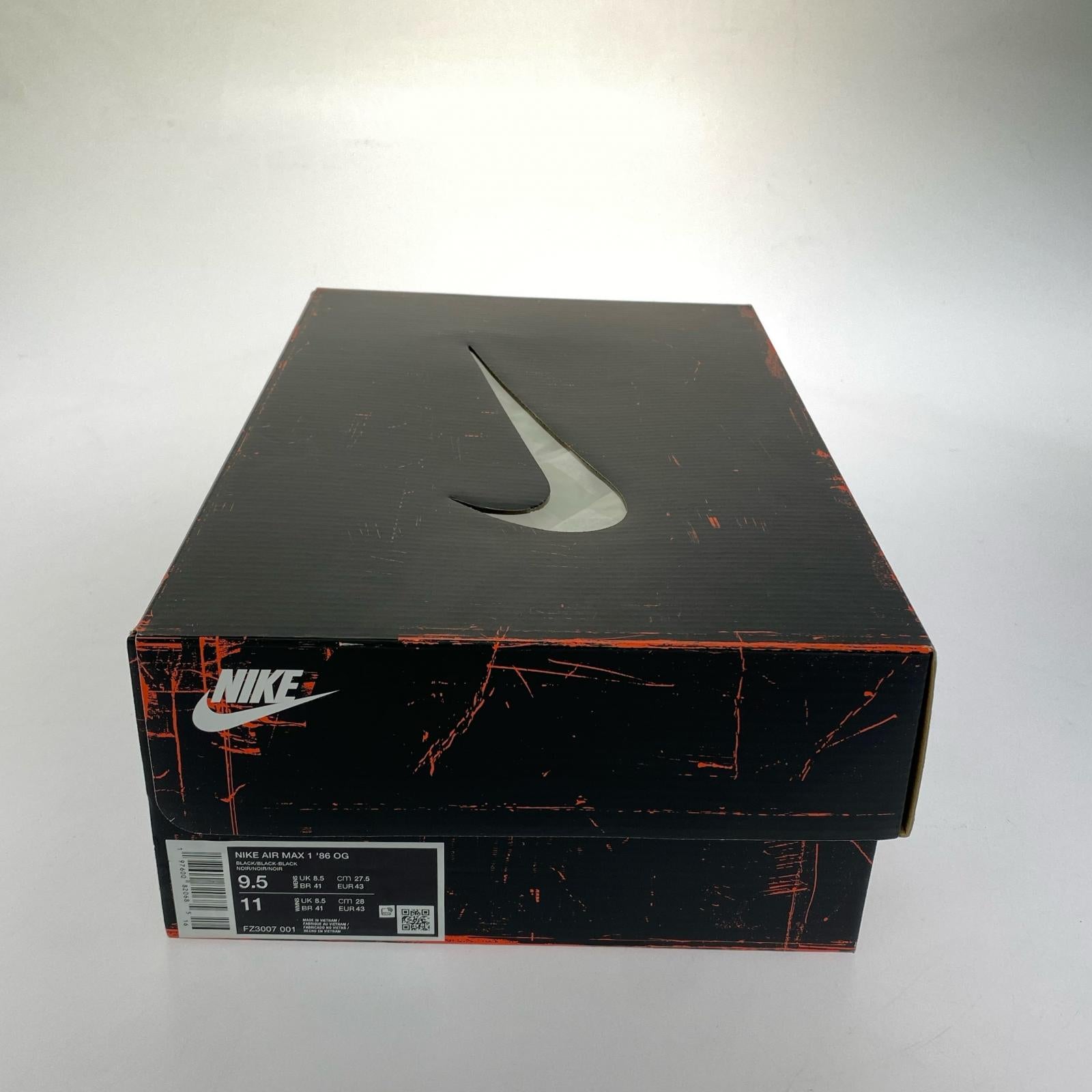 スニーカー Air Max 1 86 OG Triple Black (27.5) 27.5cm (US9 1/2 UK9 EU45) ブラック