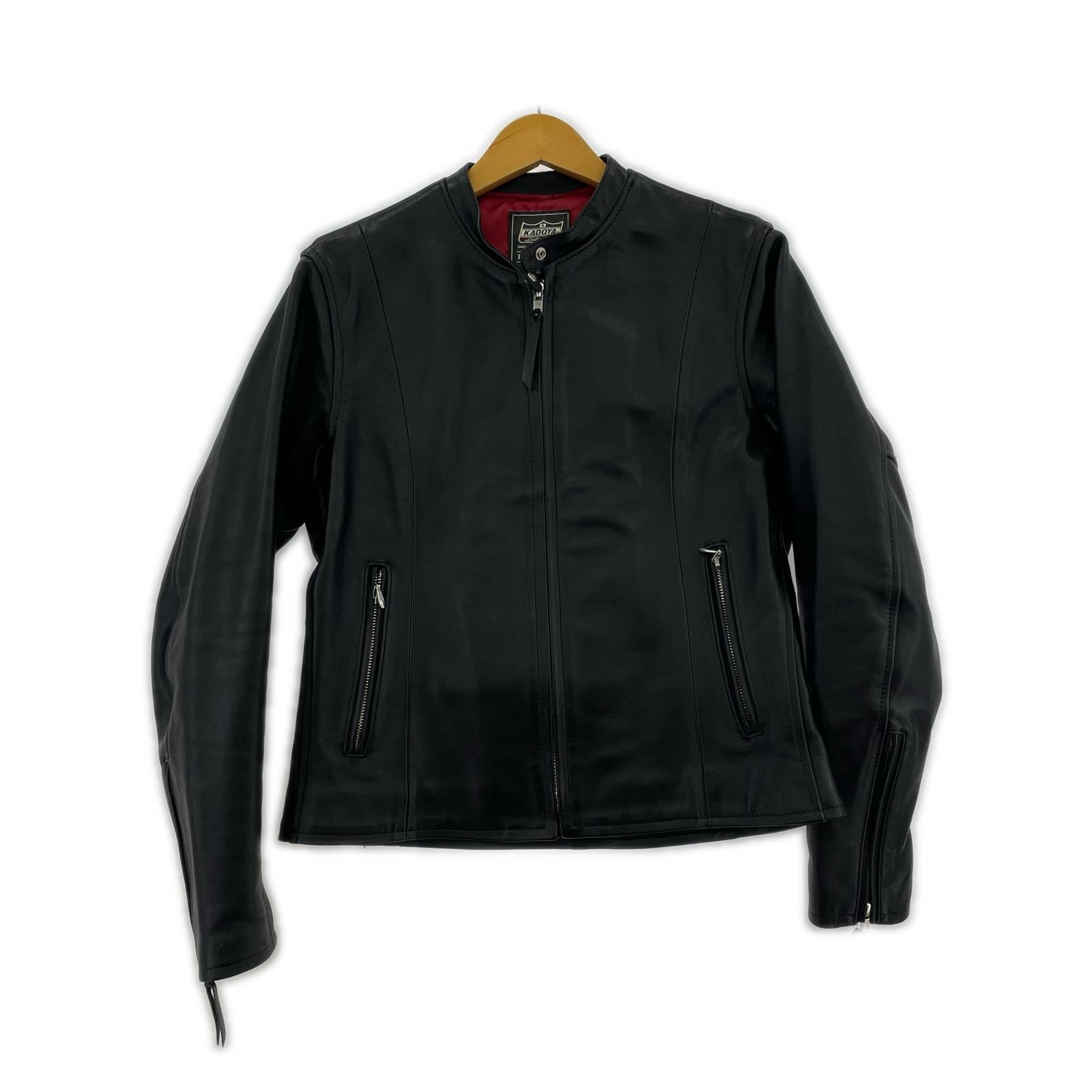 レザージャケット KADOYA K'S LEATHER/牛革/黒/シングルライダース L ブラック