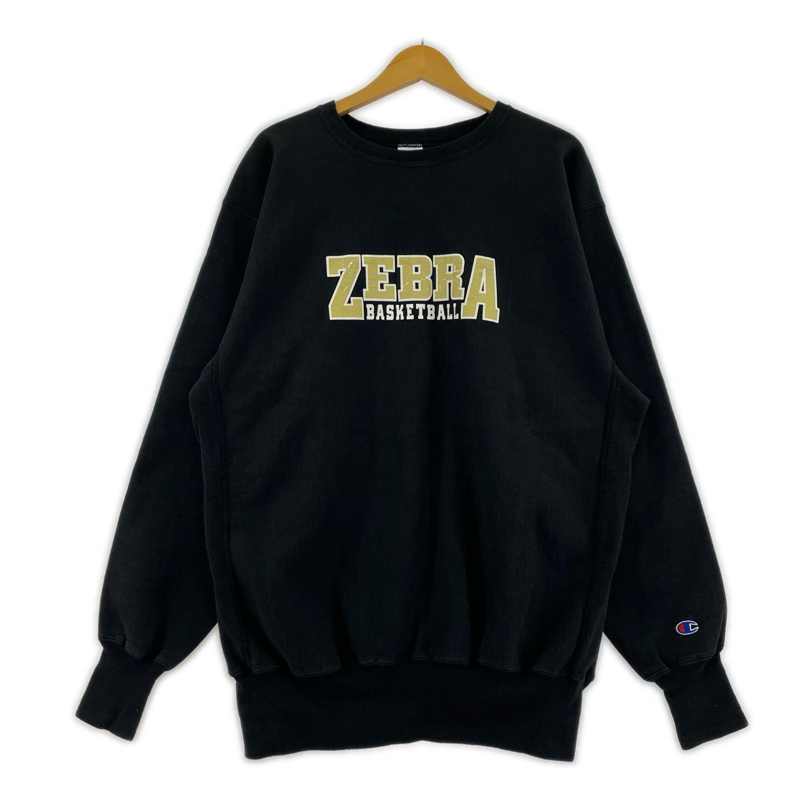 スウェット 90s リバースウィーブ カレッジロゴ (XXL) ブラック ブラック