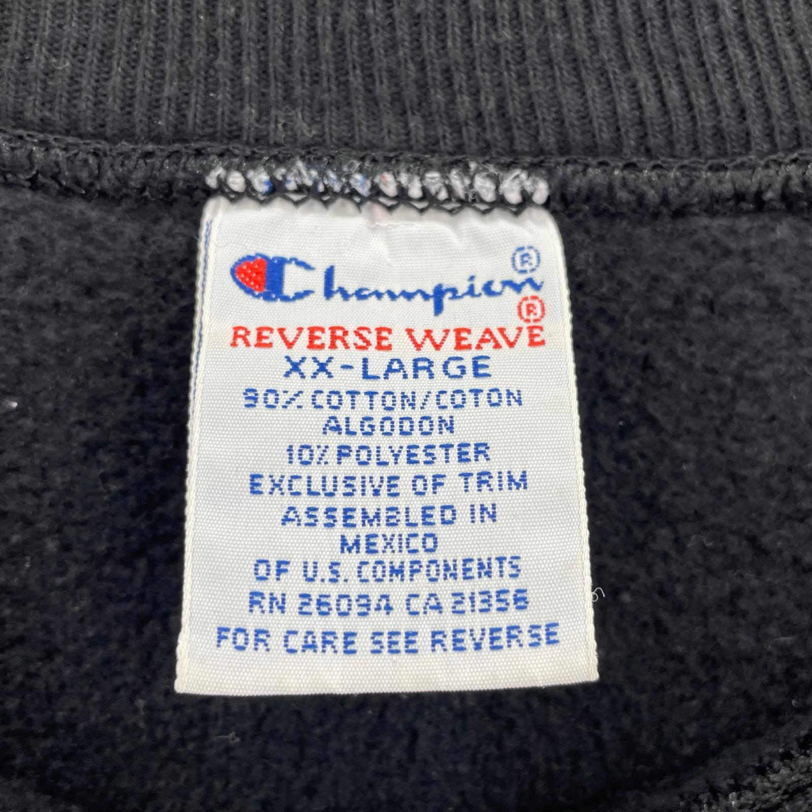 スウェット 90s リバースウィーブ カレッジロゴ (XXL) ブラック ブラック