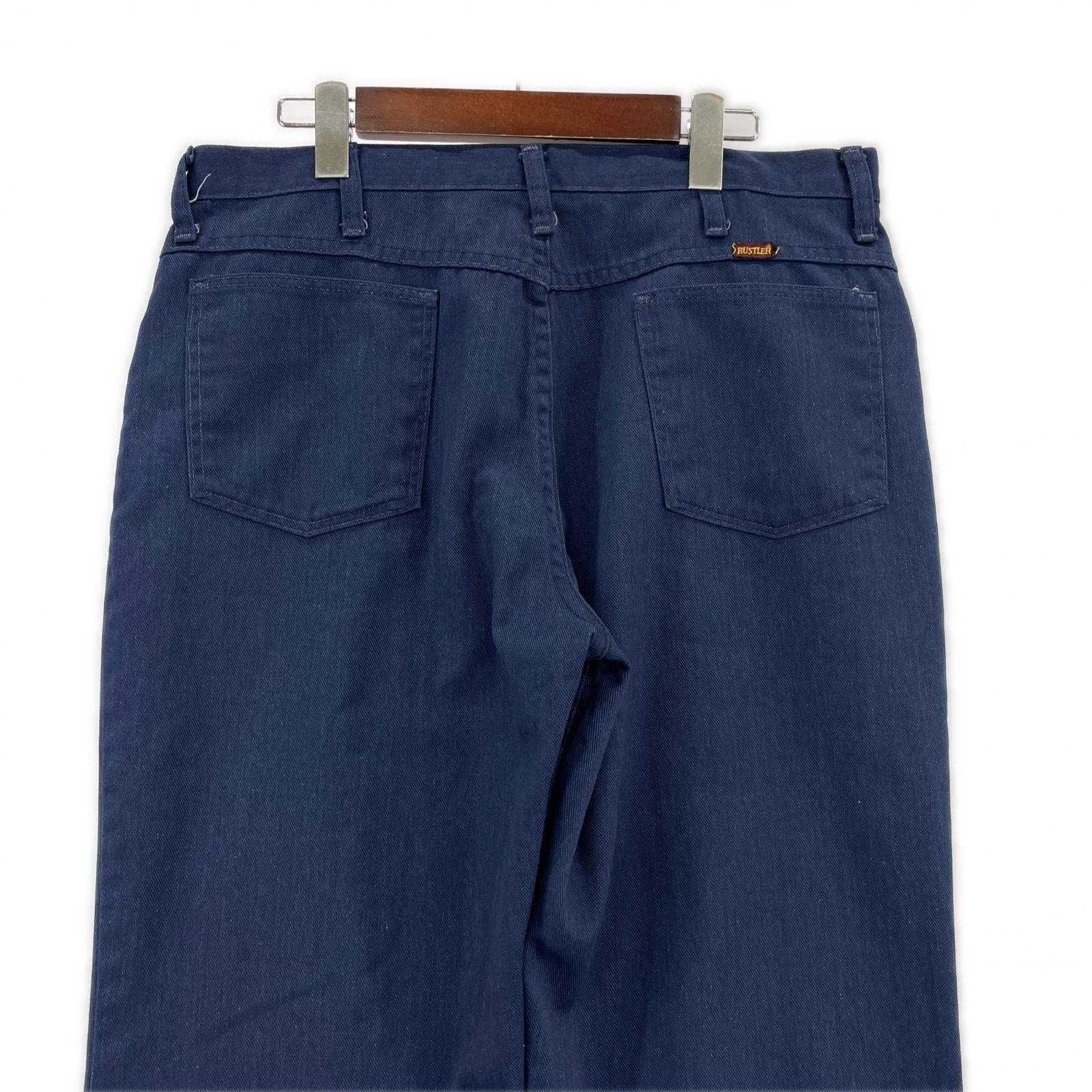 パンツ 70~80s デニムスラックス W36 L30 ブルー