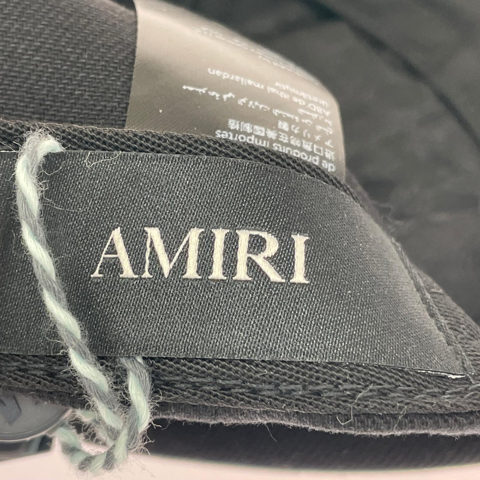 キャップ AMIRI Varsity Patch MA 刺繍6パネルキャップ OS ブラック ブラック