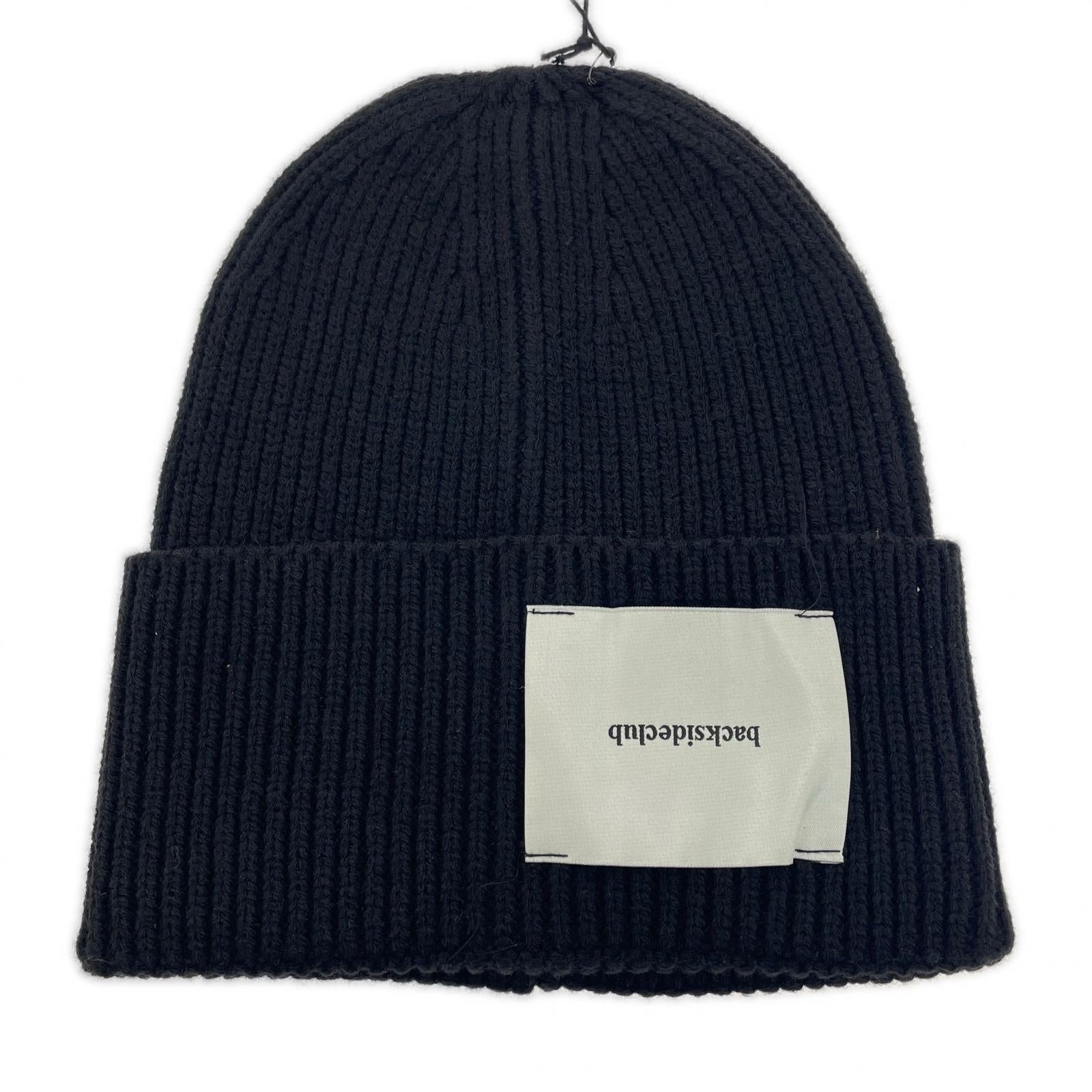 ニットキャップ backside club CAP ニットビーニー F ブラック ブラック