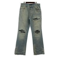 デニムパンツ AMIRI 26SS MX1 STRAIGHT FLARE JEAN 33 サックス 33 ブルー