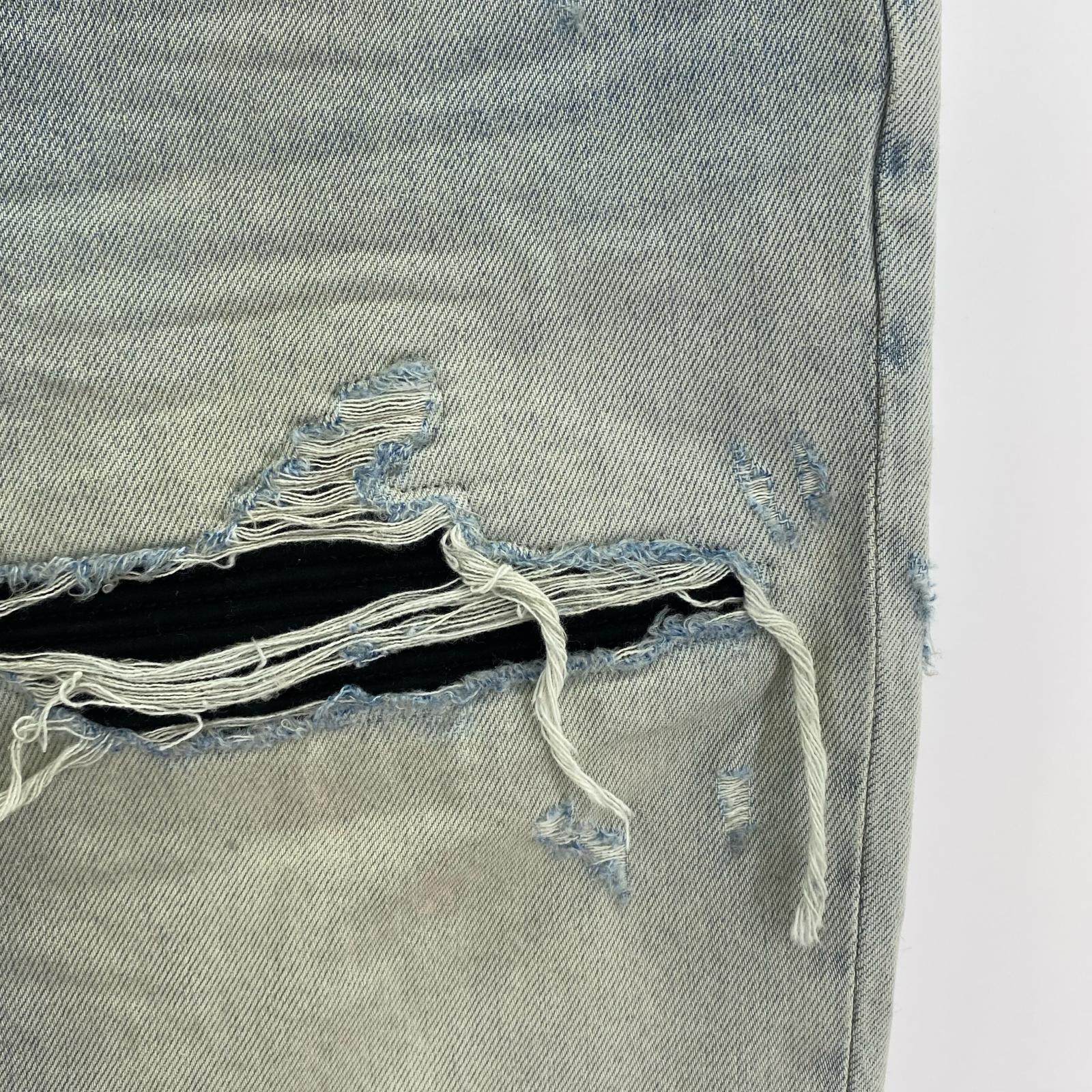 デニムパンツ AMIRI 26SS MX1 STRAIGHT FLARE JEAN 33 サックス 33 ブルー