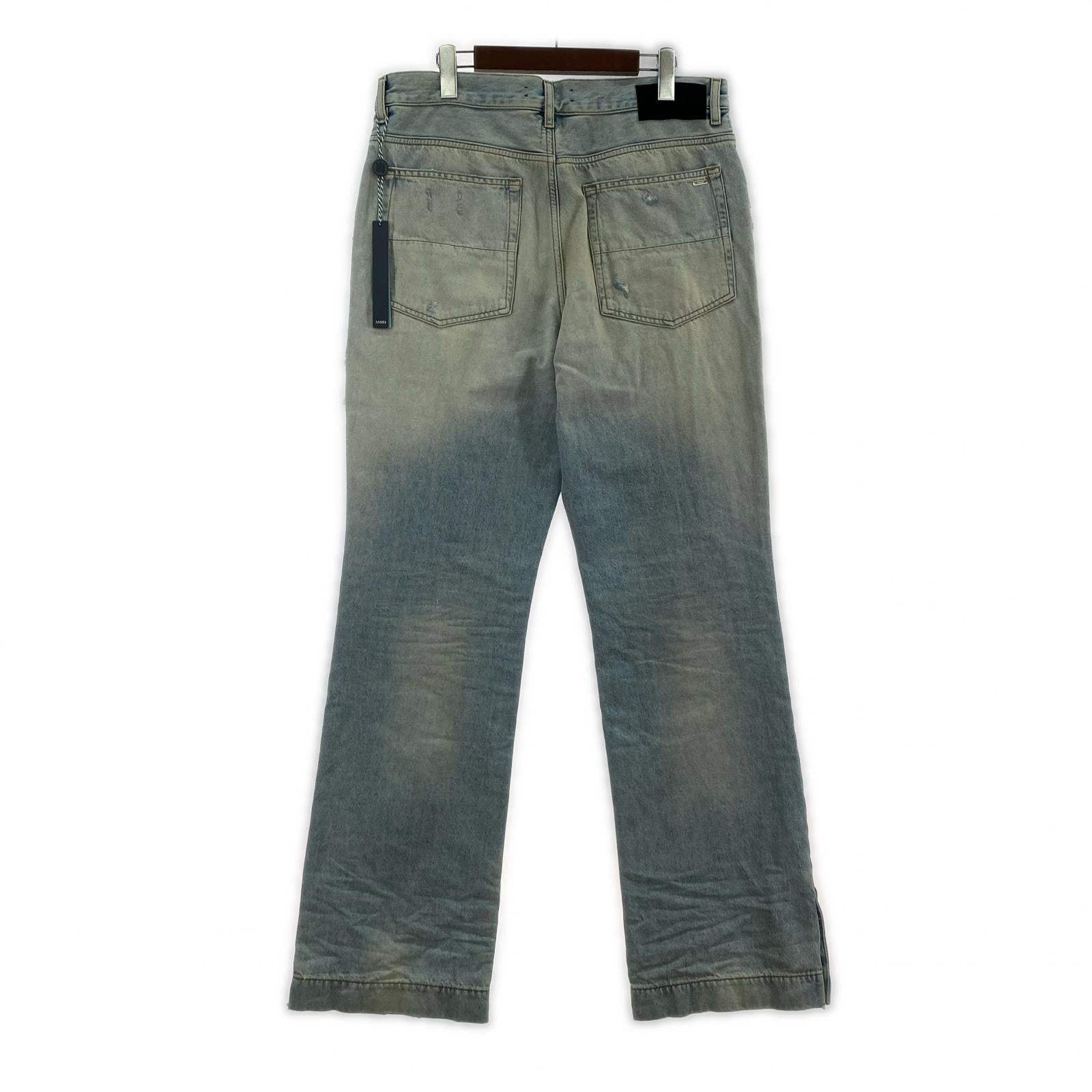デニムパンツ AMIRI 26SS MX1 STRAIGHT FLARE JEAN 33 サックス 33 ブルー