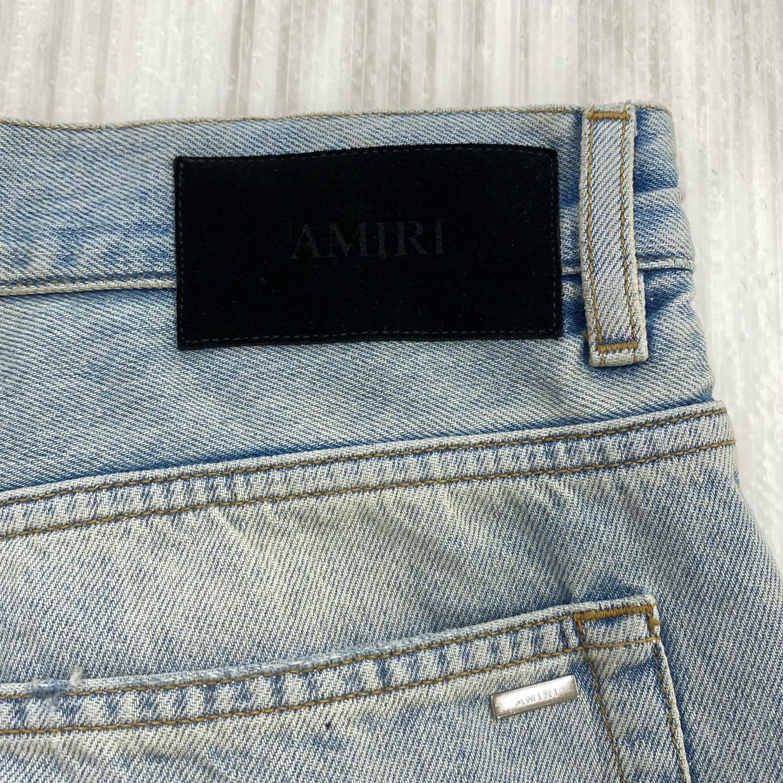 デニムパンツ AMIRI 26SS MX1 STRAIGHT FLARE JEAN 33 サックス 33 ブルー